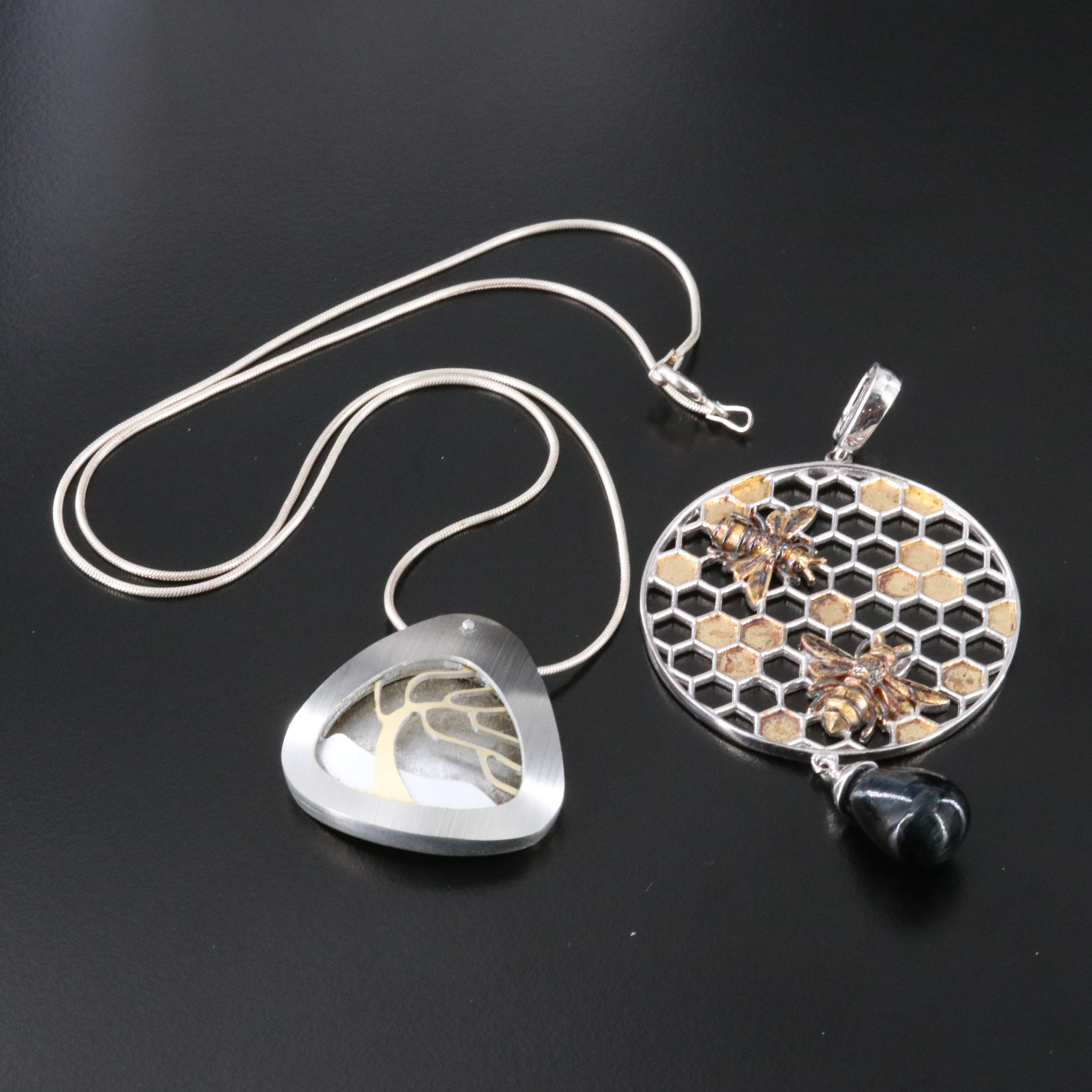 Sterling Jewelry Group Including Gemstones and Scandinavian