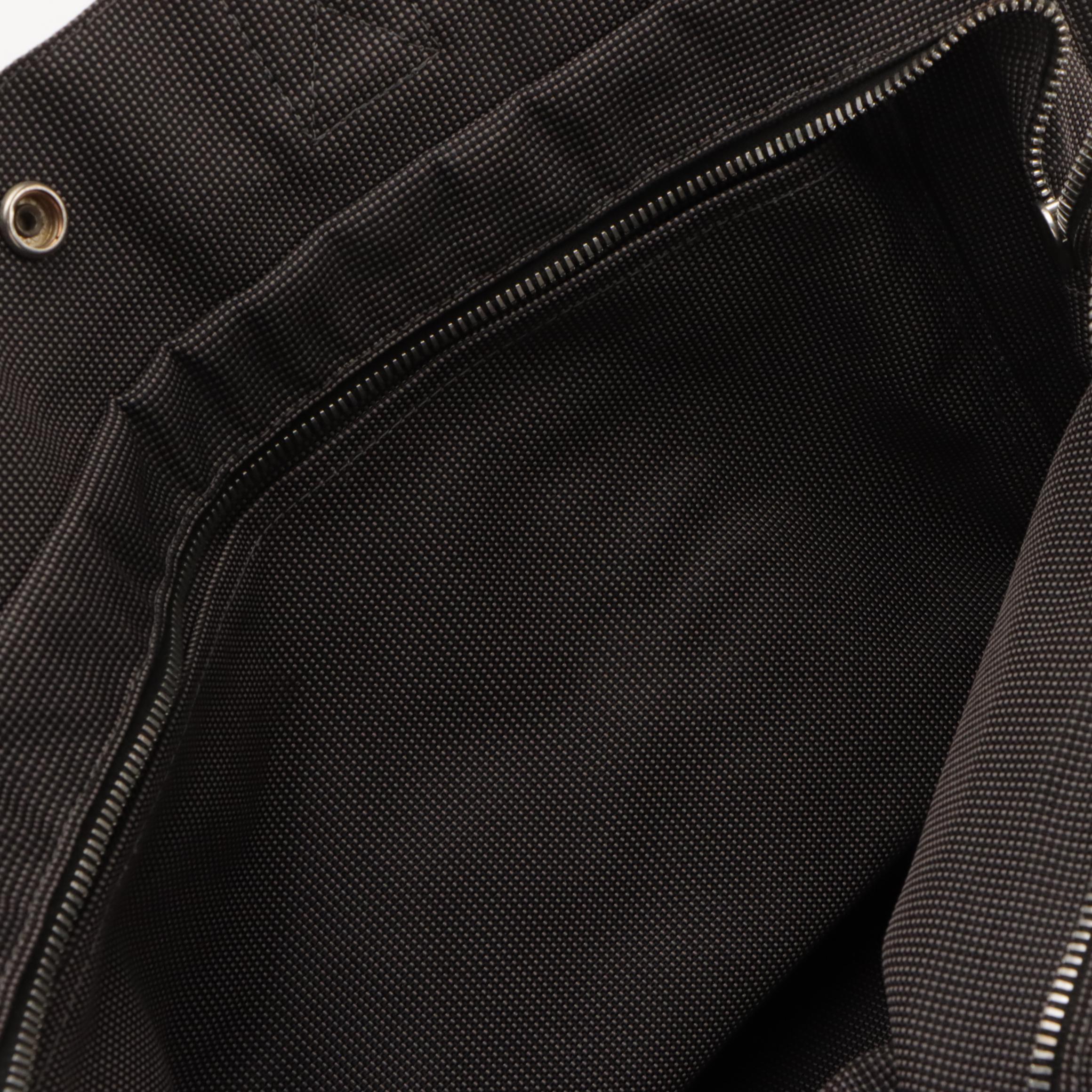 Hermès Herline Fourre-Tout MM Zip Tote in Grey and Black Nylon Canvas