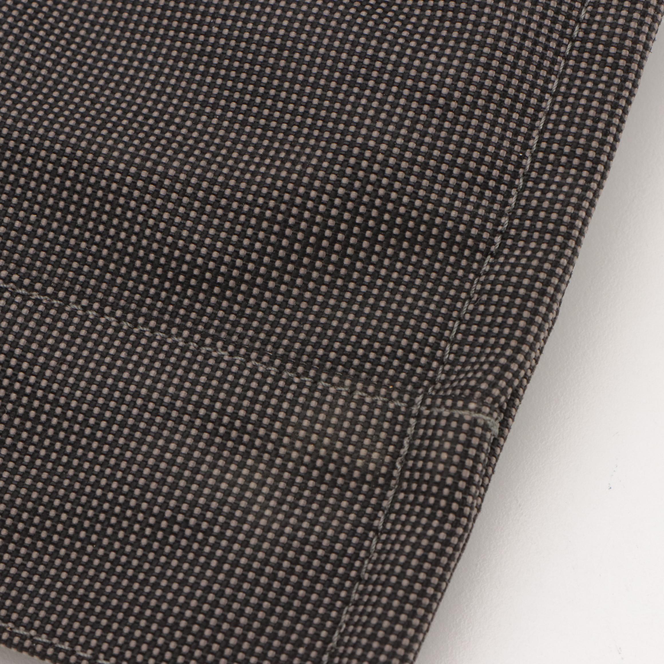 Hermès Herline Fourre-Tout MM Zip Tote in Grey and Black Nylon Canvas