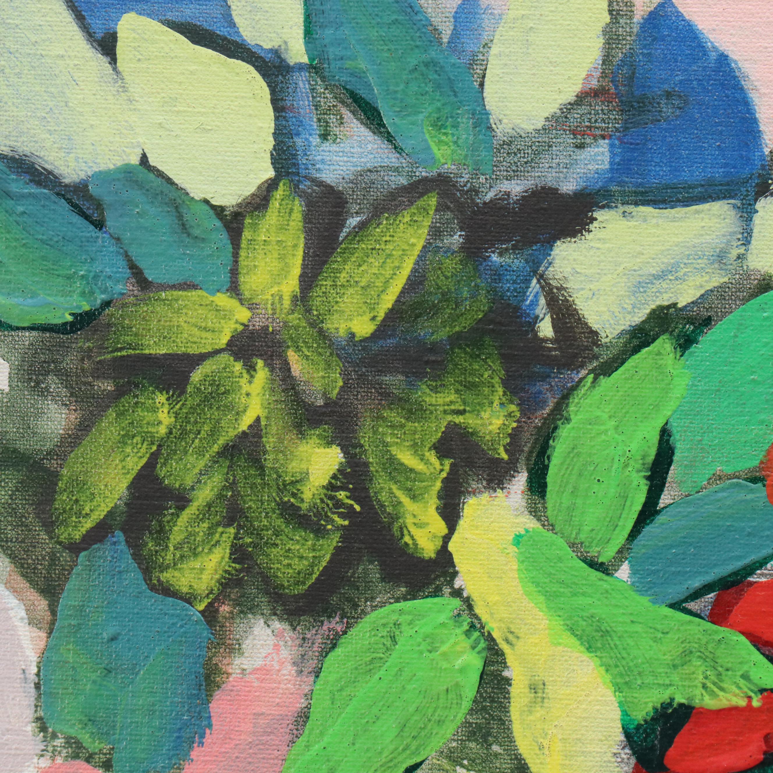 Floral Landscape with Architectural Elements, 21st Century