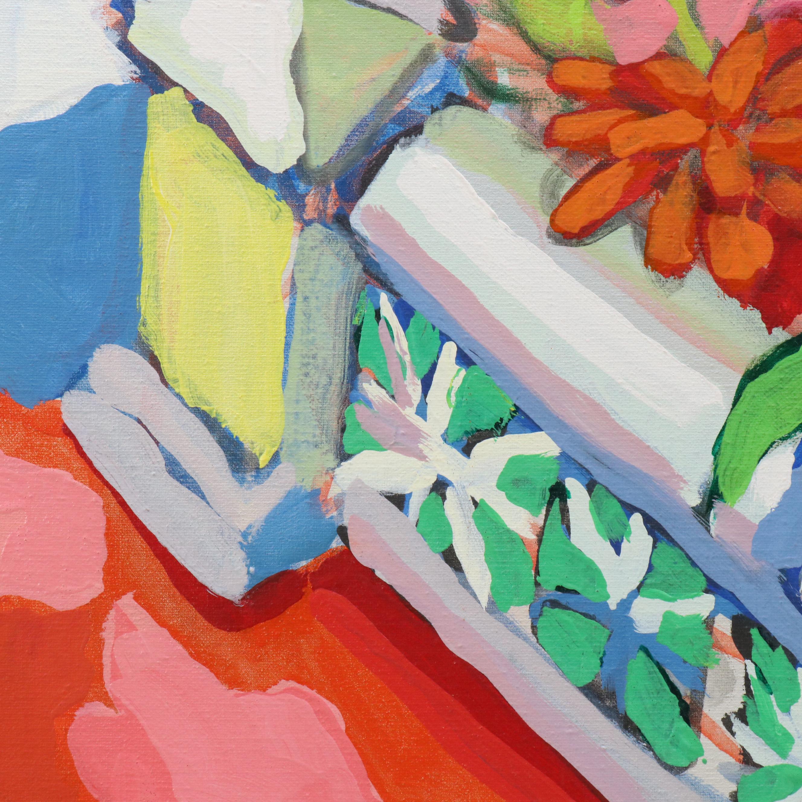 Floral Landscape with Architectural Elements, 21st Century