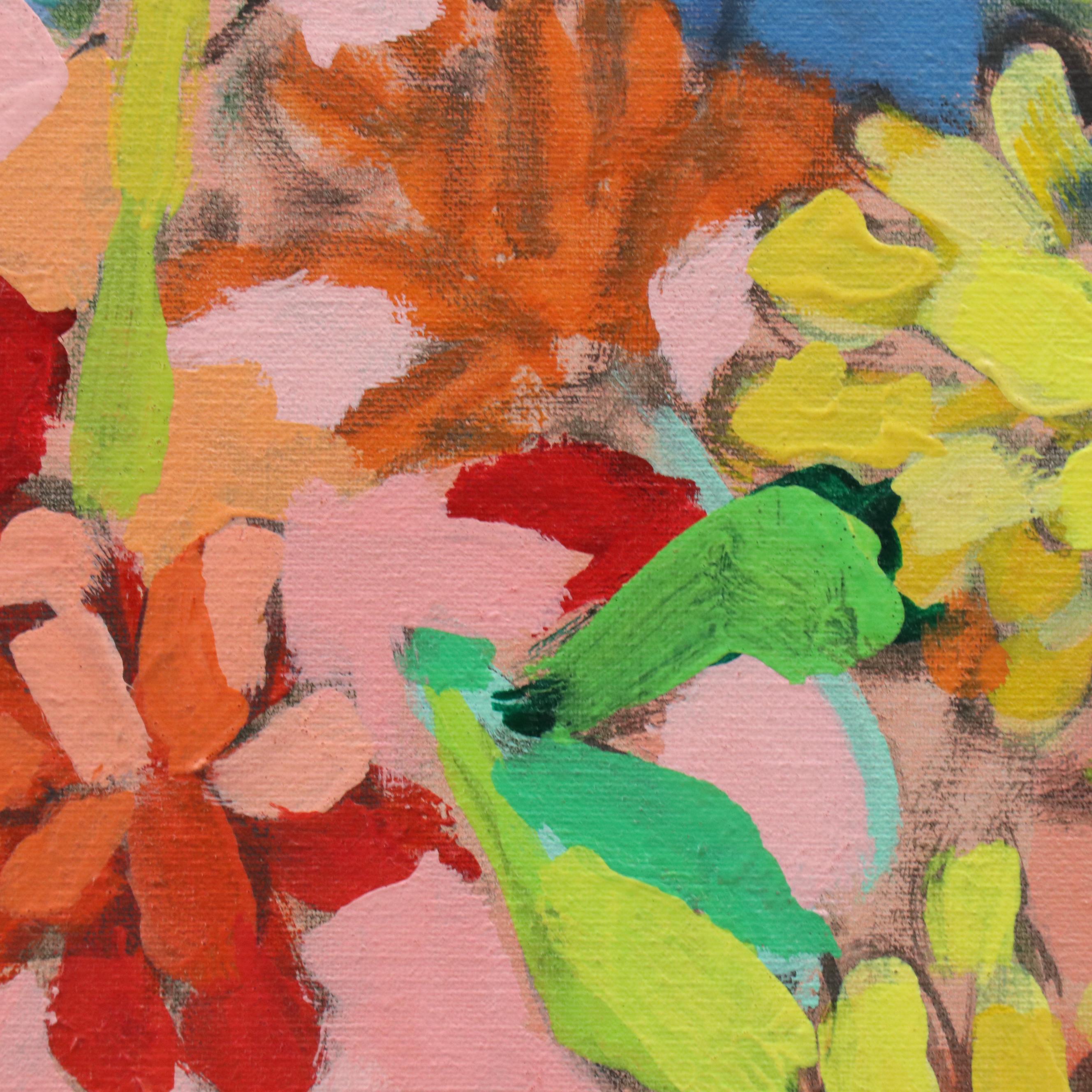 Floral Landscape with Architectural Elements, 21st Century