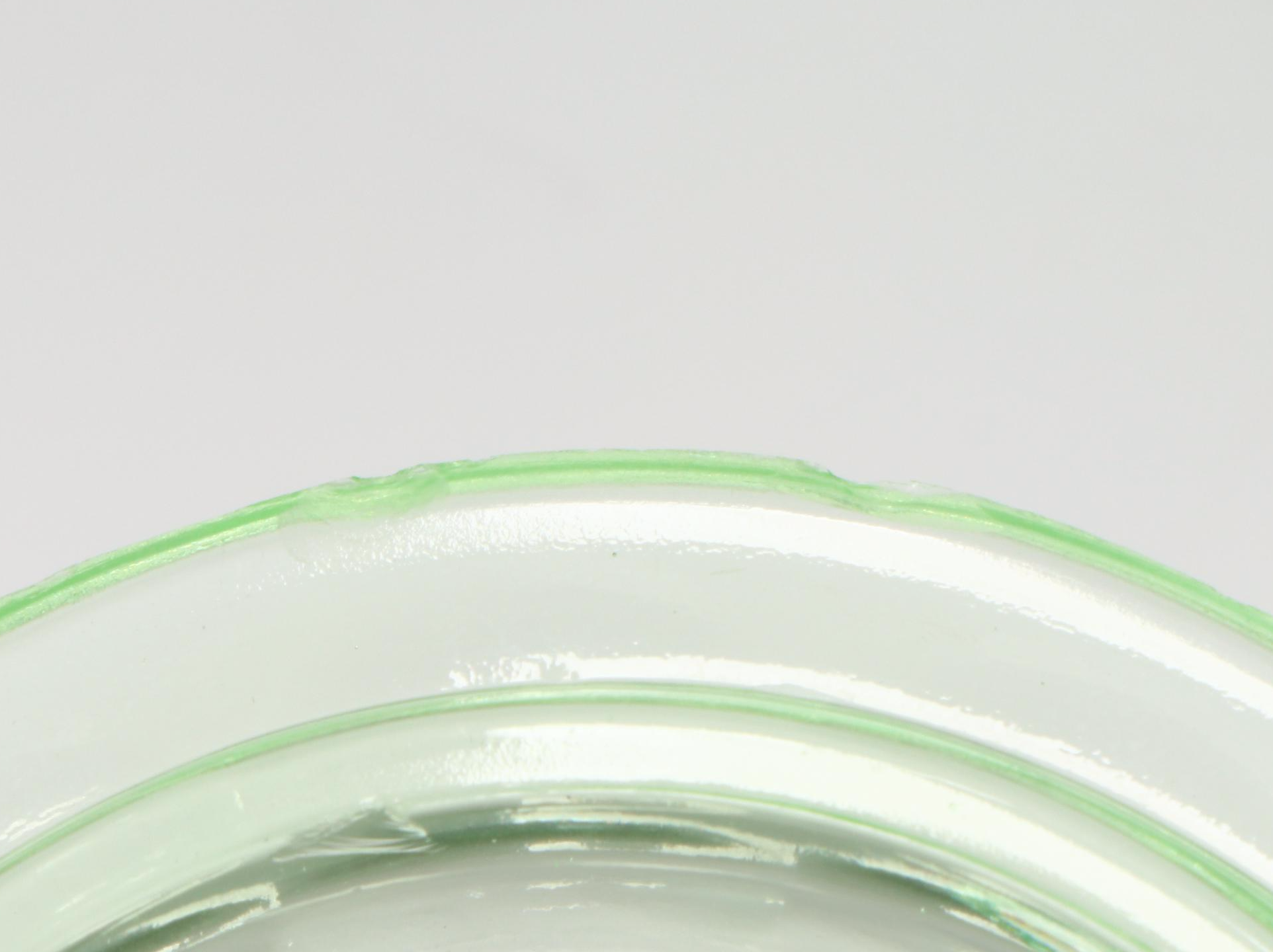 Uranium Glass Vanity Set with Candlesticks and More, 20th Century