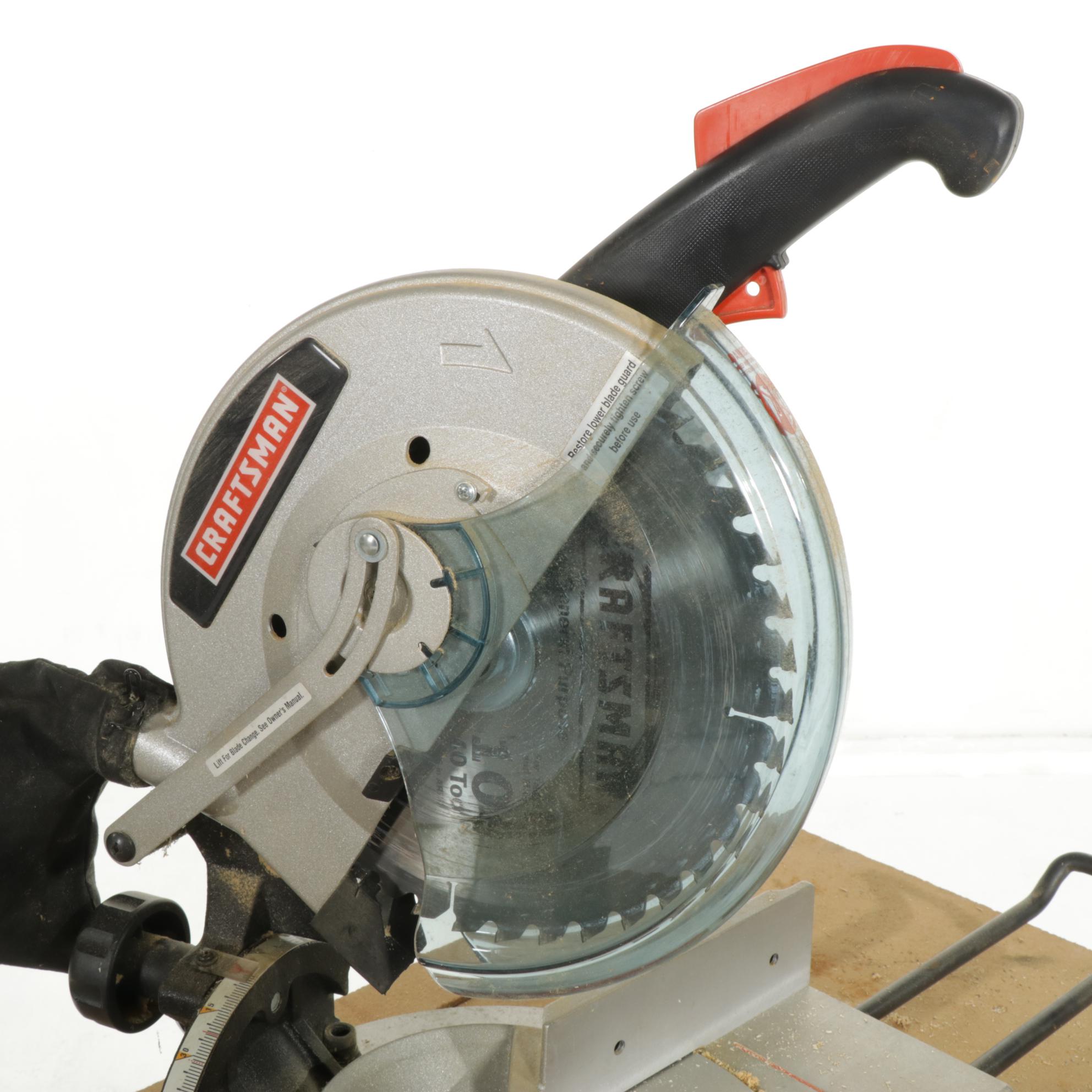 Craftsman Compound Miter Saw on Wood Work Table