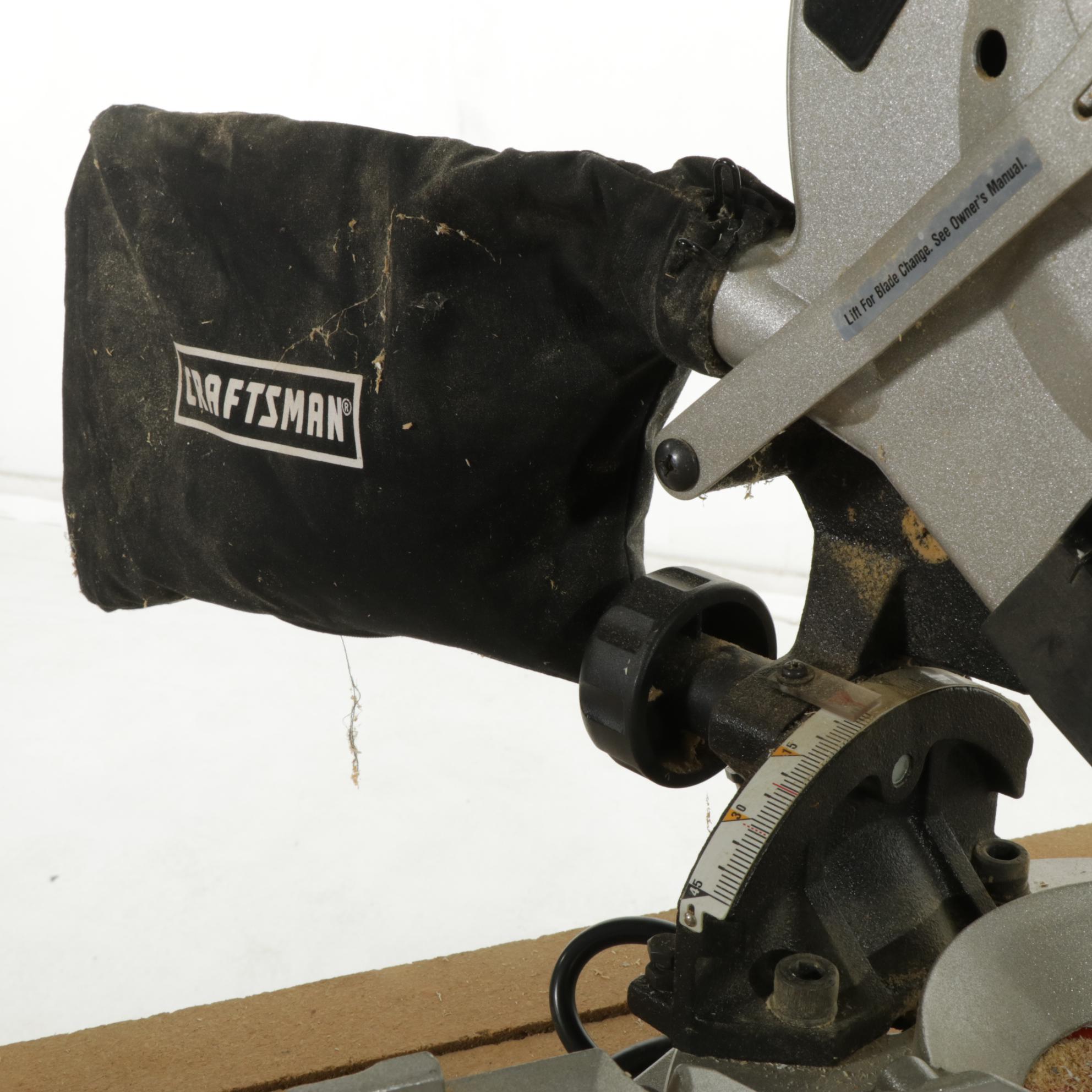 Craftsman Compound Miter Saw on Wood Work Table