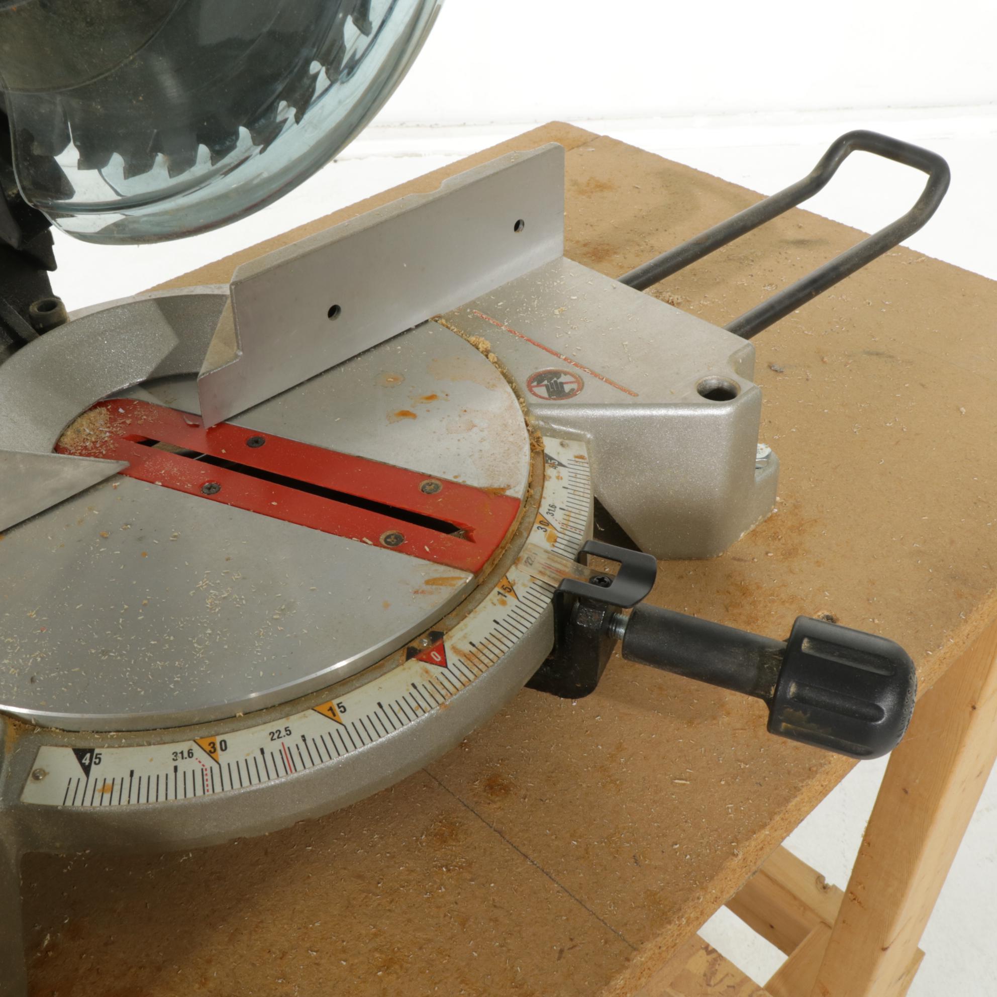 Craftsman Compound Miter Saw on Wood Work Table