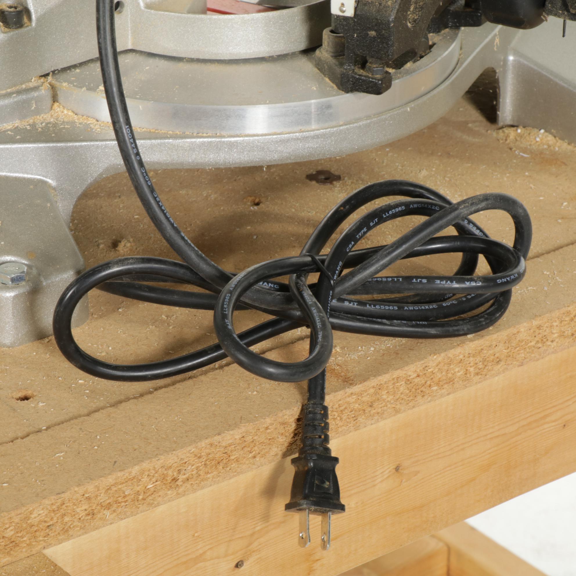 Craftsman Compound Miter Saw on Wood Work Table