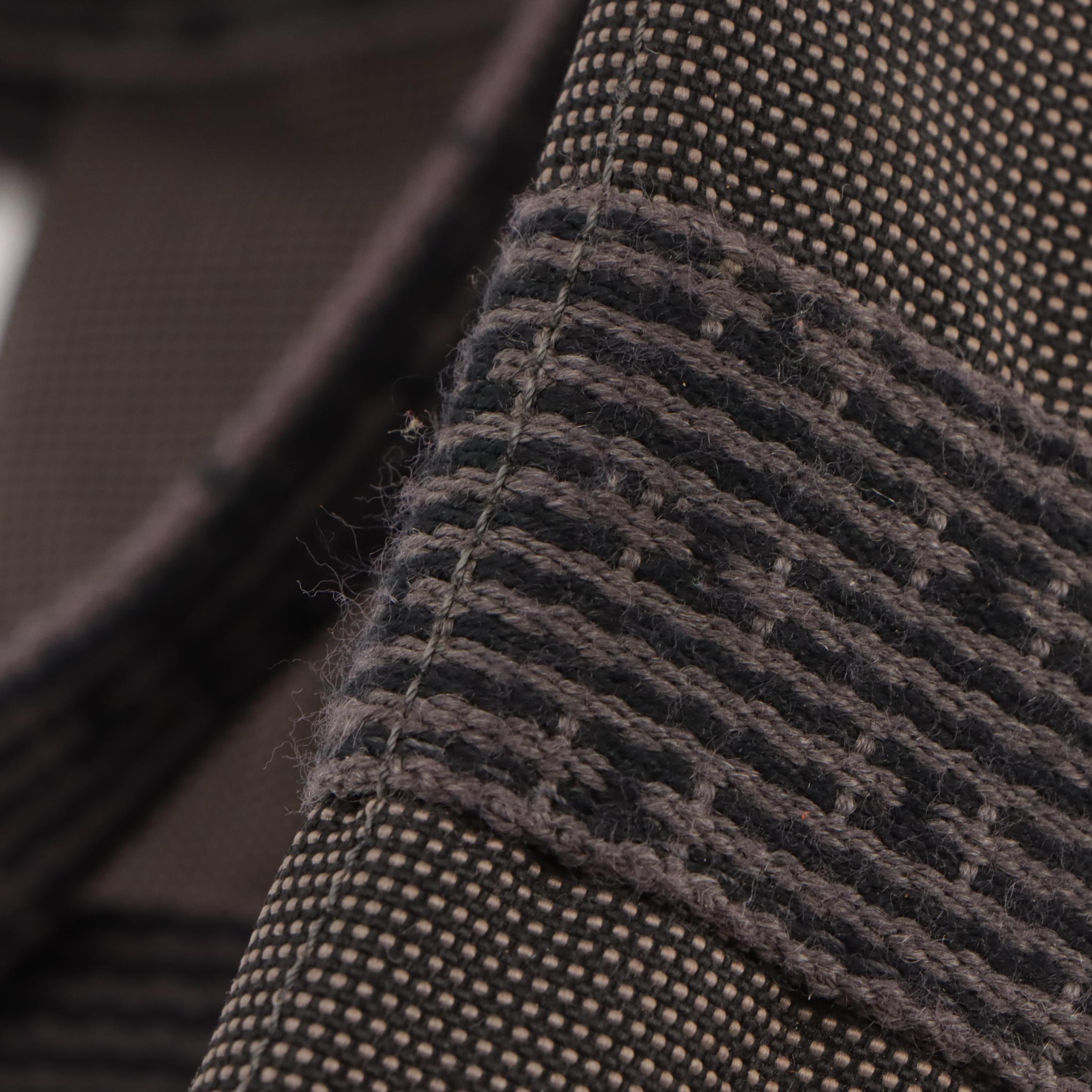 Hermès Herline Fourre-Tout GM Zip Tote in Grey and Black Nylon Canvas