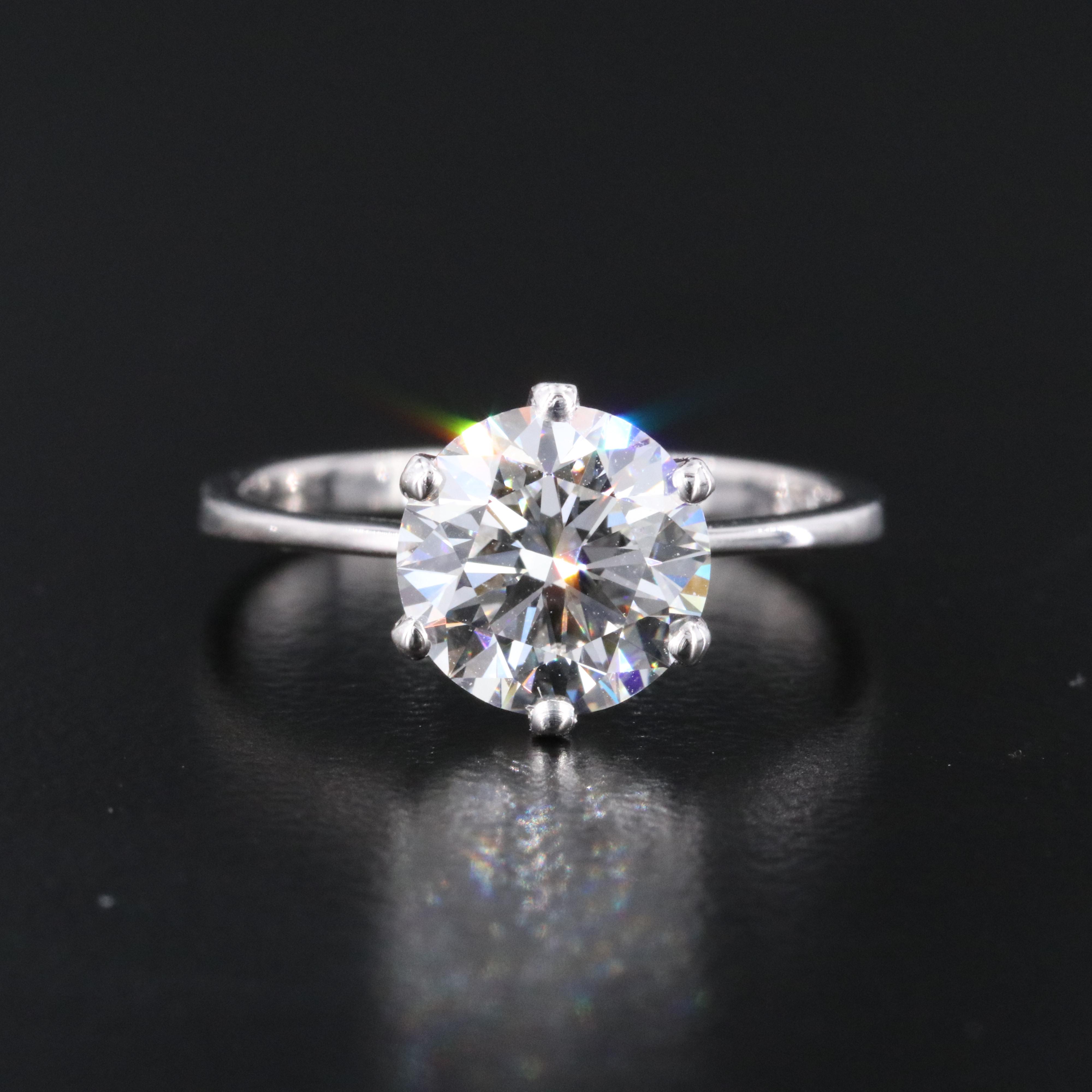 14K 2.00 CT Lab Grown Diamond Solitaire Ring with IGI Report