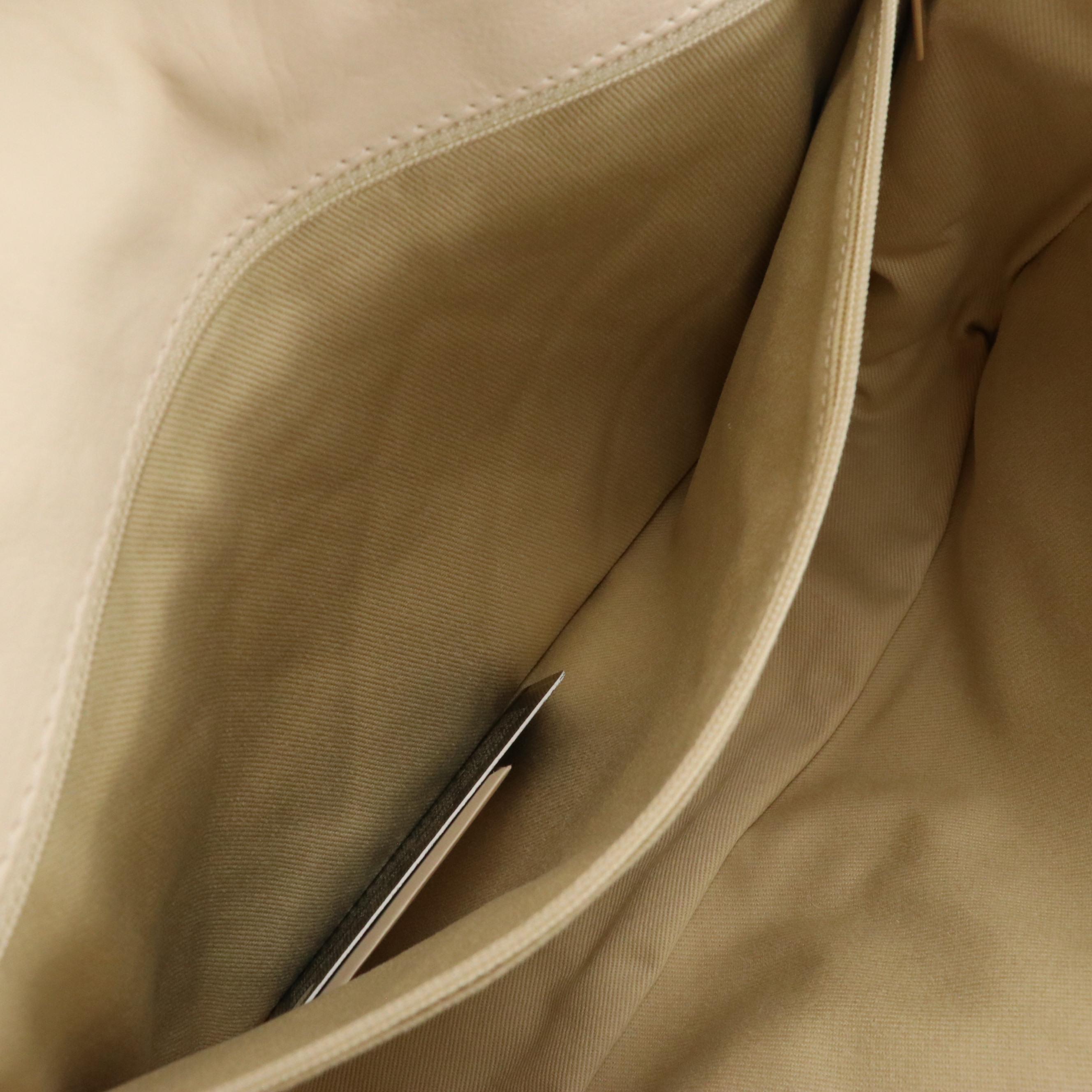 Chanel Double-Pocket Flap Bag in Ivory Quilted Calf Leather