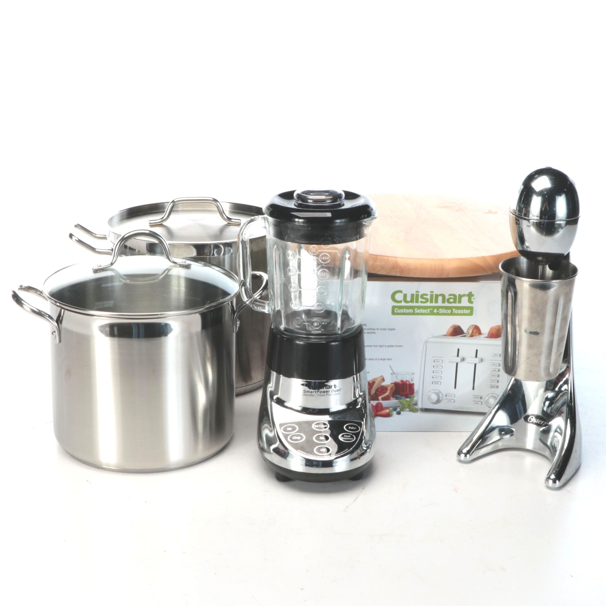 Stainless Steel Stock Pots with Cuisinart Toaster and More Kitchen Appliances