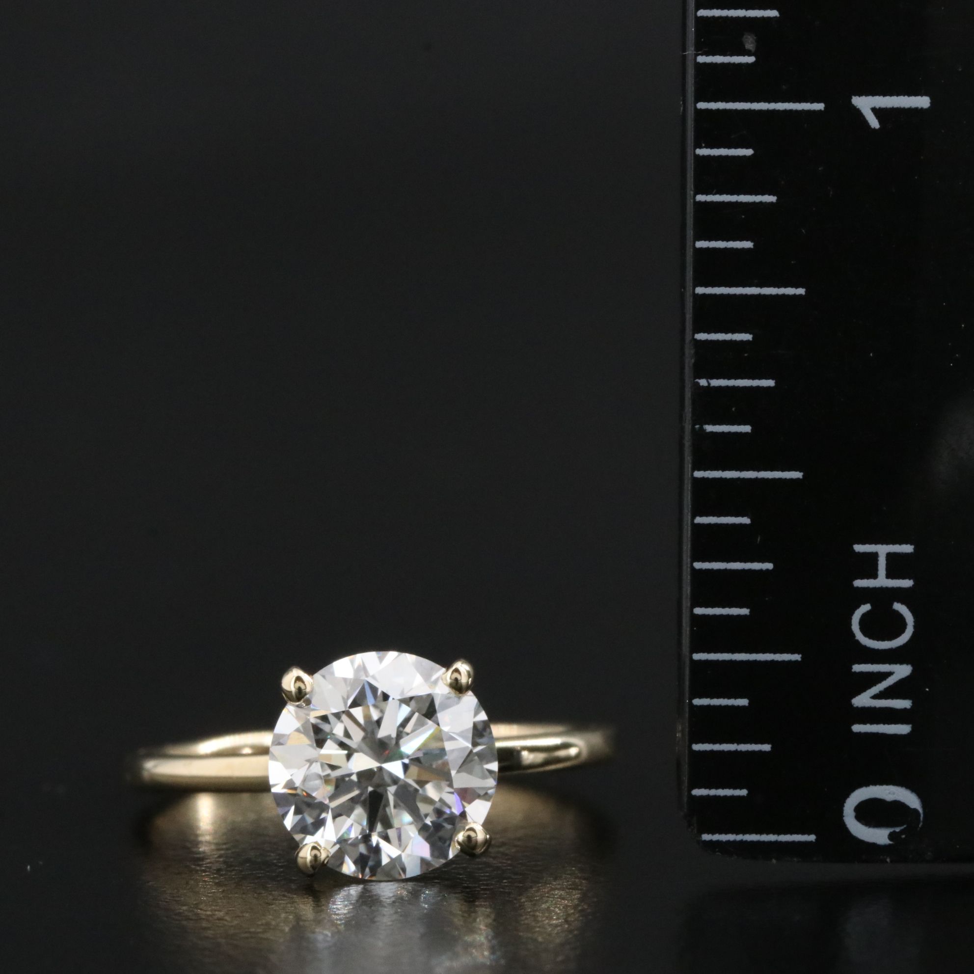 14K 2.02 CT Lab Grown Diamond Solitaire Ring with IGI Report