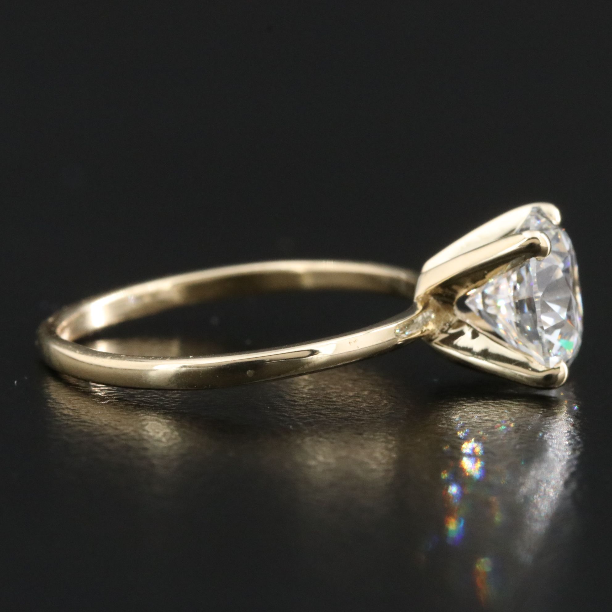 14K 2.02 CT Lab Grown Diamond Solitaire Ring with IGI Report