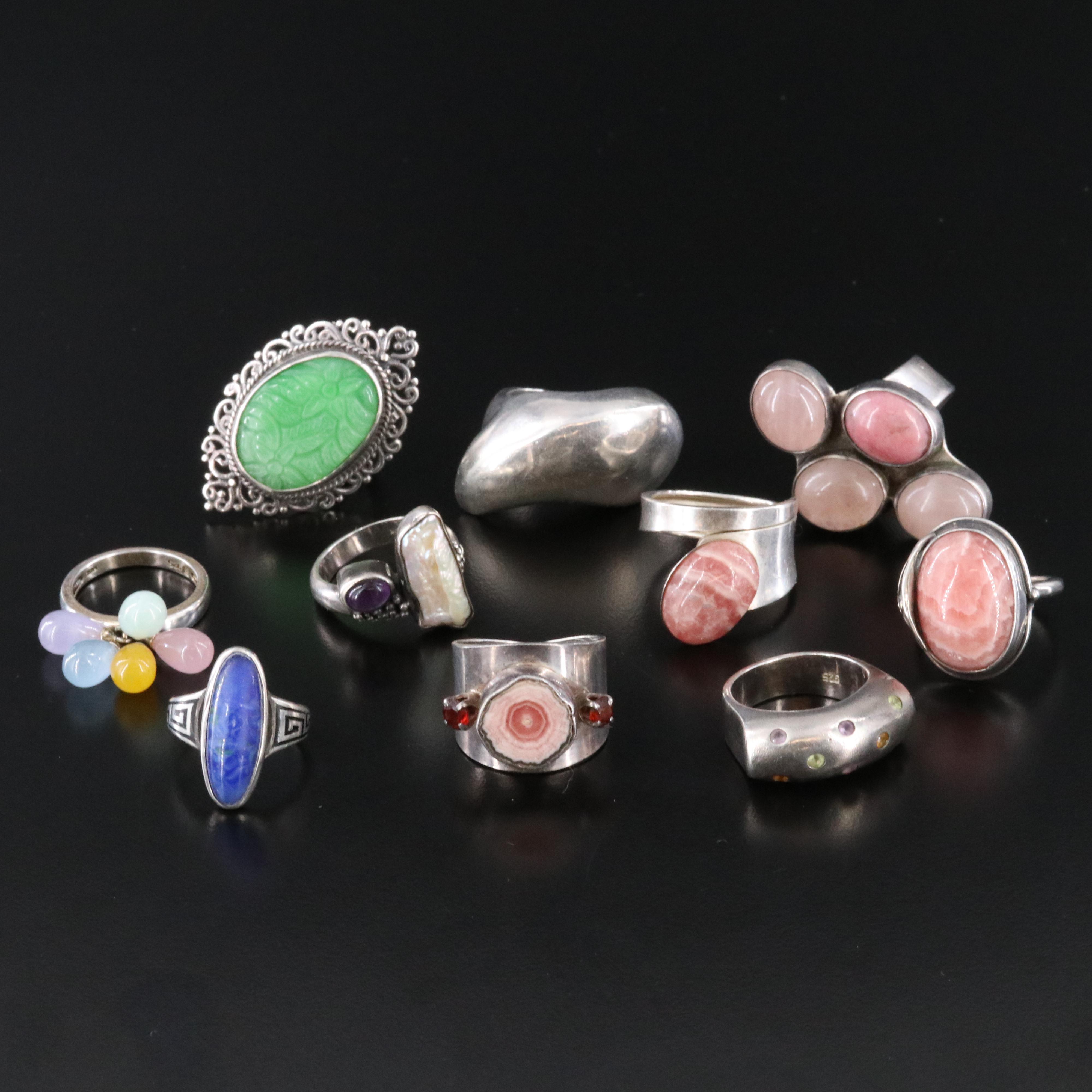 Sterling Gemstone Ring Collection