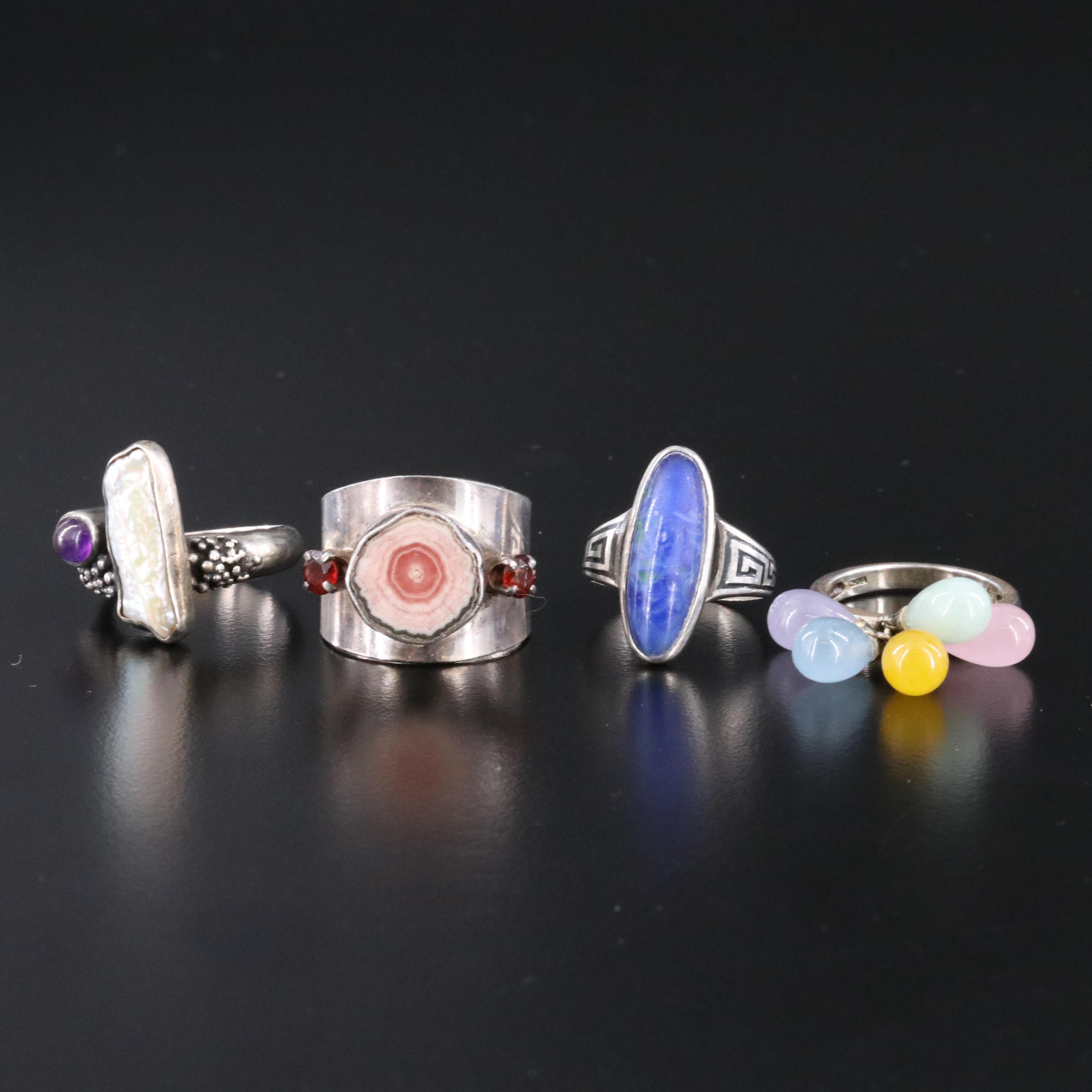 Sterling Gemstone Ring Collection