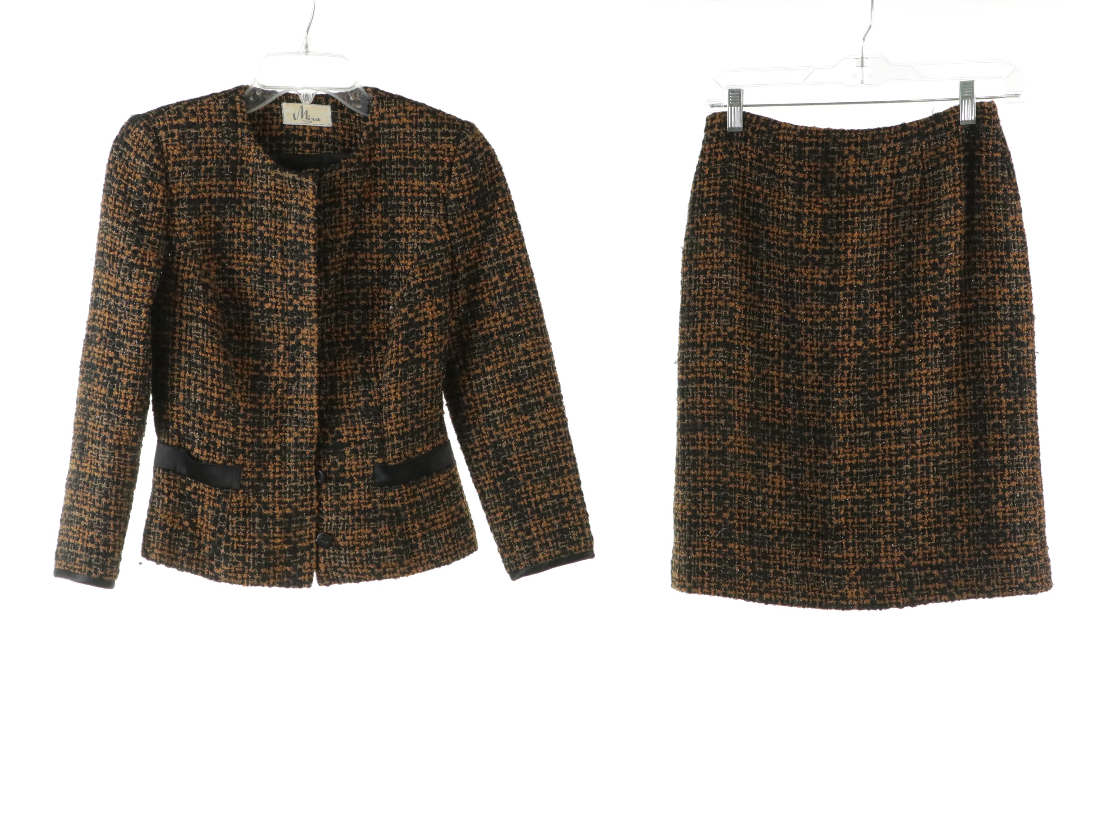 Mira Couture Bouclé Tweed Skirt Suits