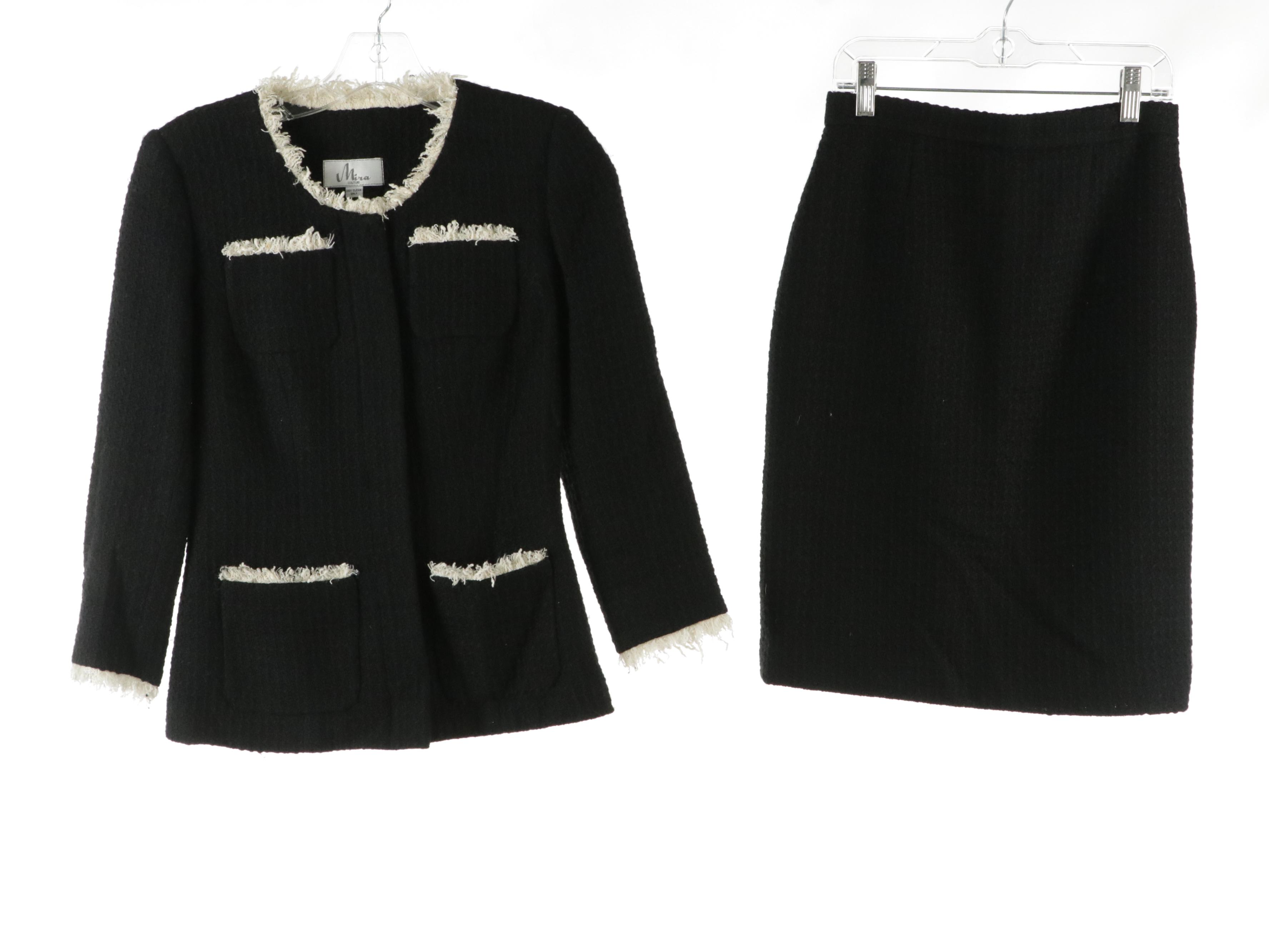 Mira Couture Bouclé Tweed Skirt Suits