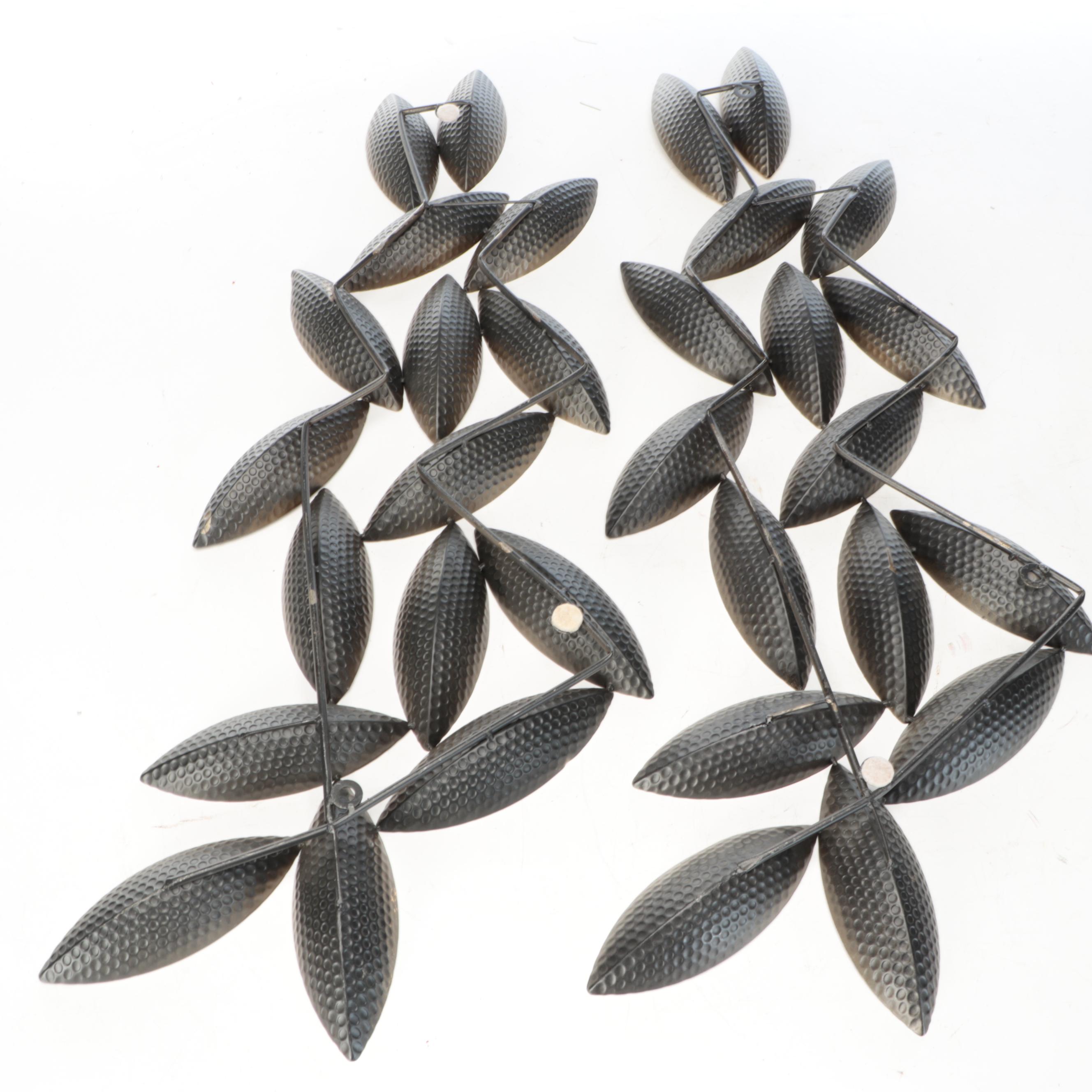 Modernist Brass Finish Cacao Pod Wall Hangings