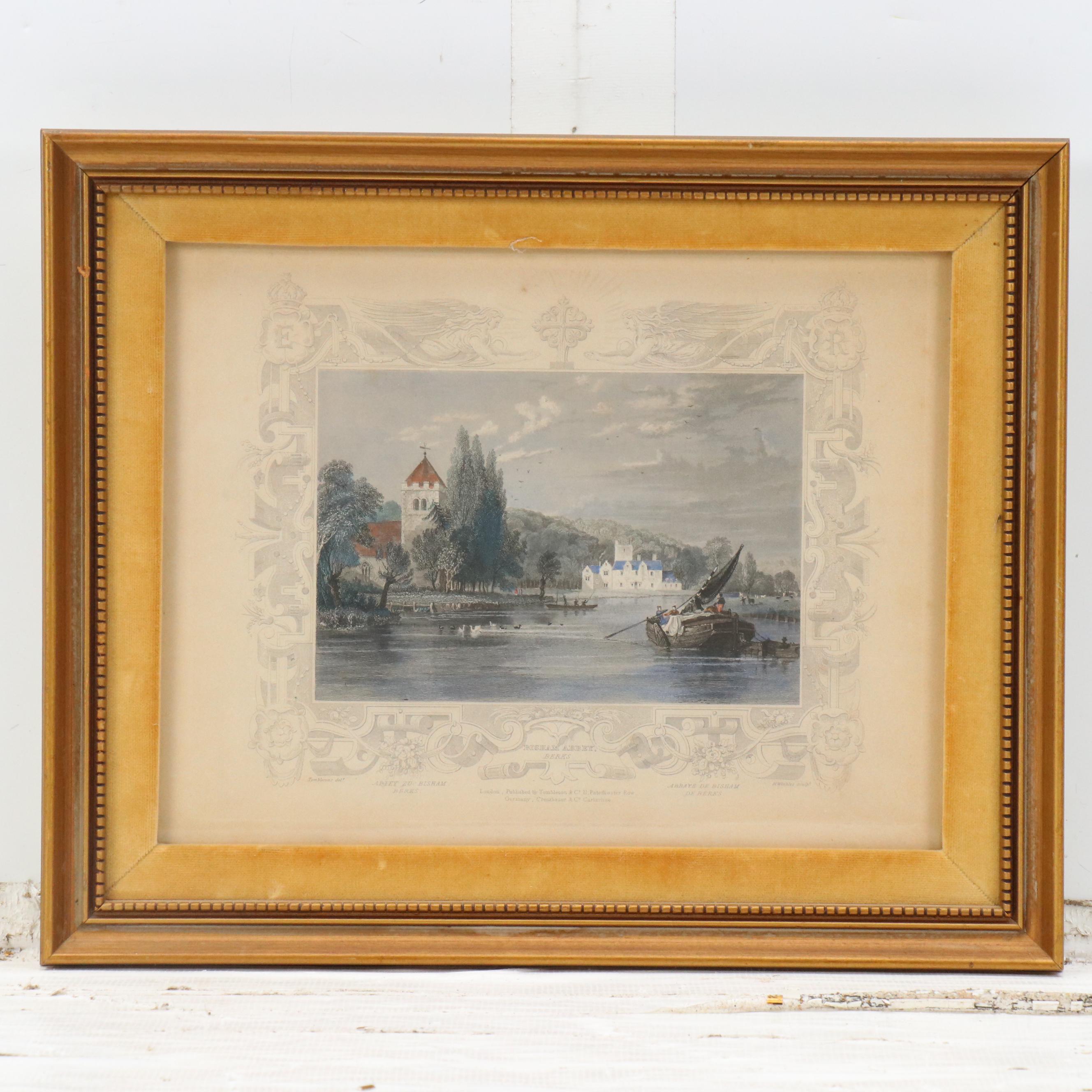 Hand-Colored Aquatint After Samuel Ireland "Stonely Abbey, Warwickſhire"