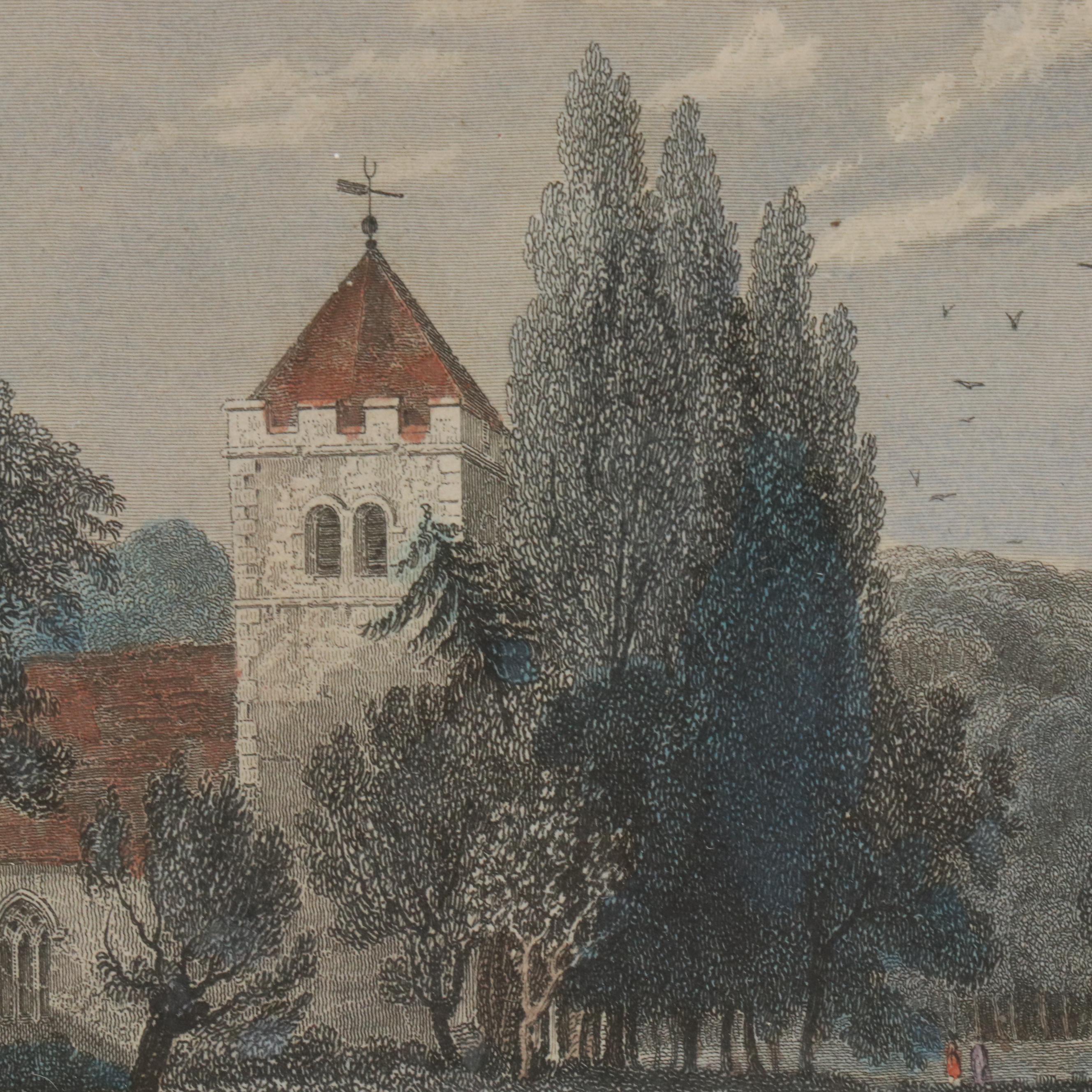 Hand-Colored Aquatint After Samuel Ireland "Stonely Abbey, Warwickſhire"