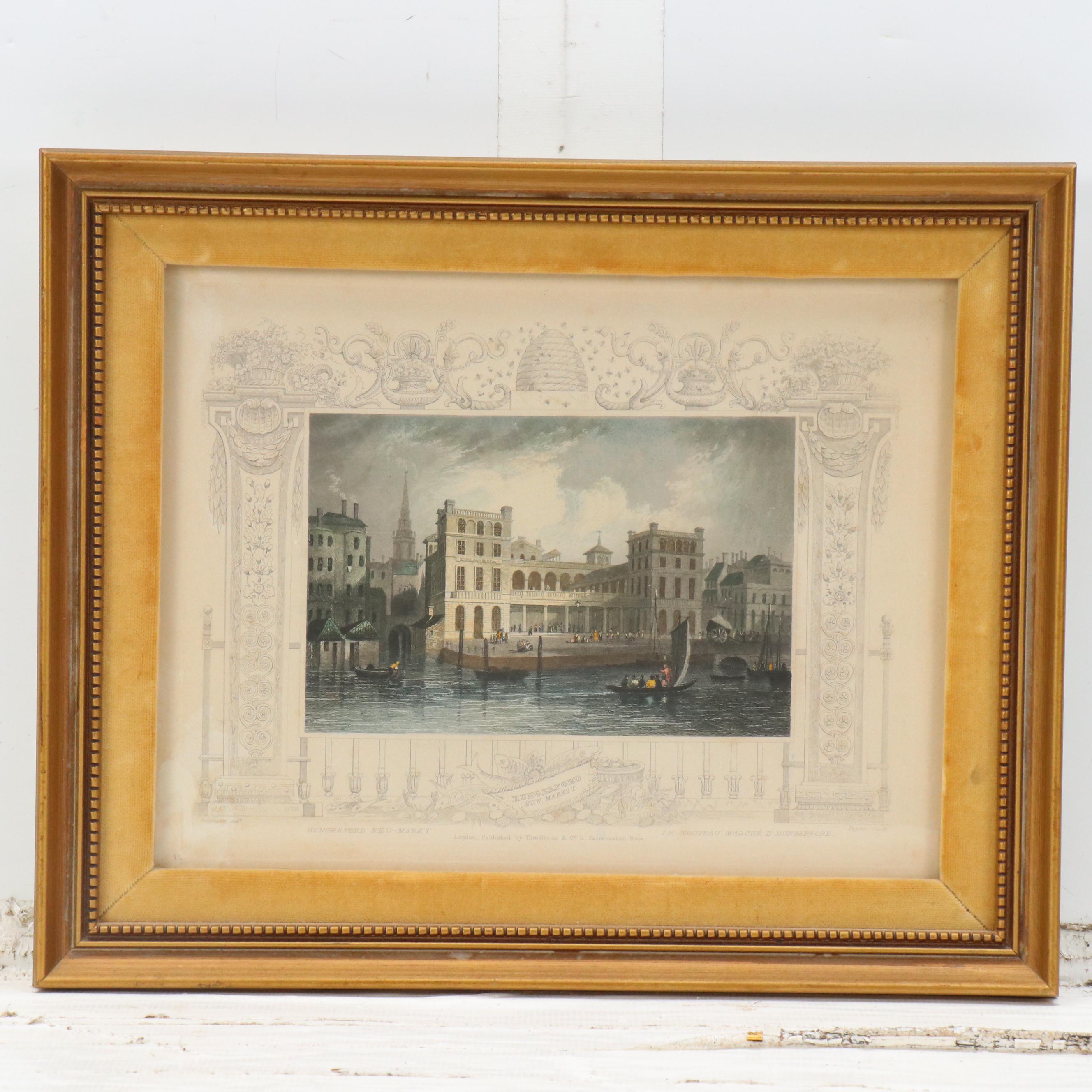 Hand-Colored Aquatint After Samuel Ireland "Stonely Abbey, Warwickſhire"