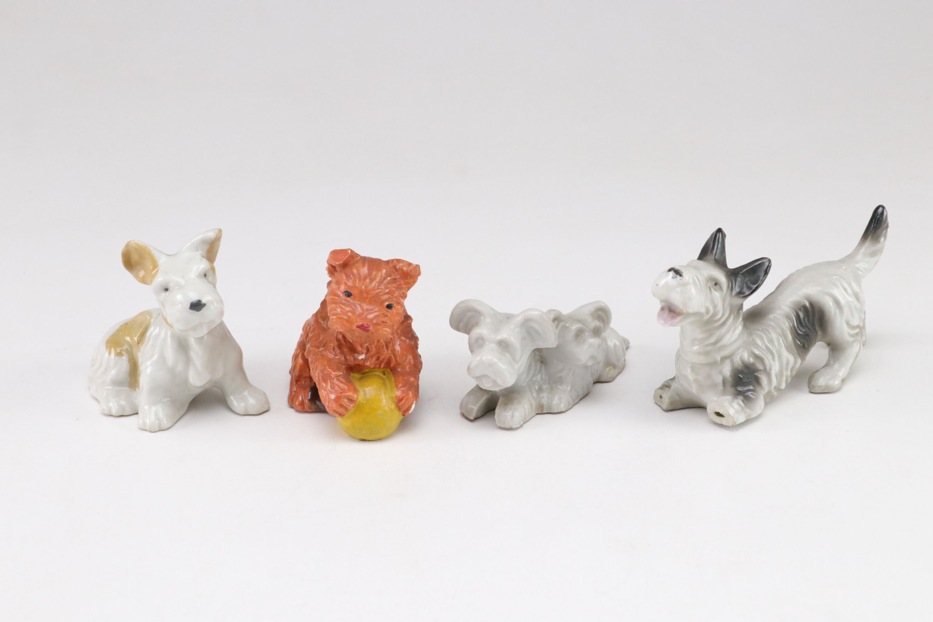 Japanese Porcelain Dog Figurine Collection