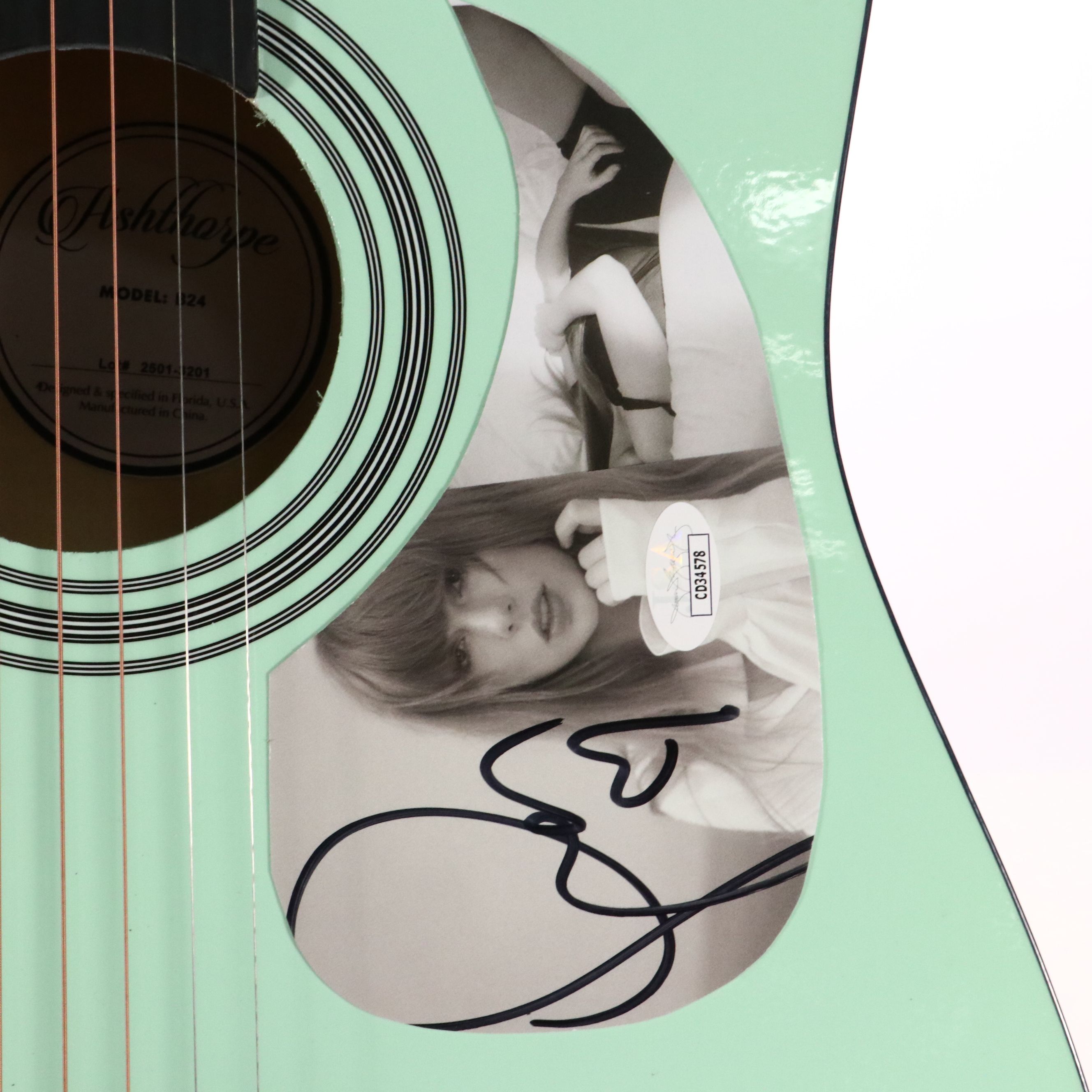 Taylor Swift Decal-Signed Ashthorpe Acoustic Guitar with JSA