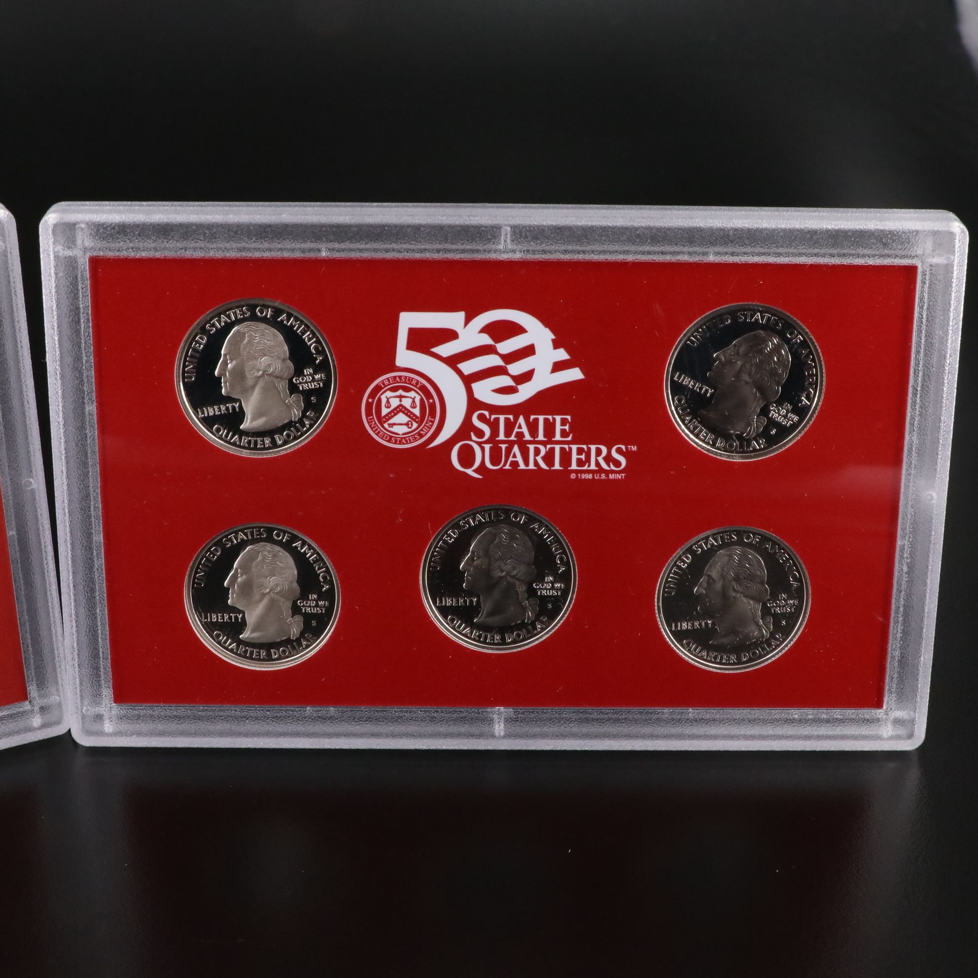 Two U.S. Mint Silver Quarter Proof Sets Including 2003 and 2005
