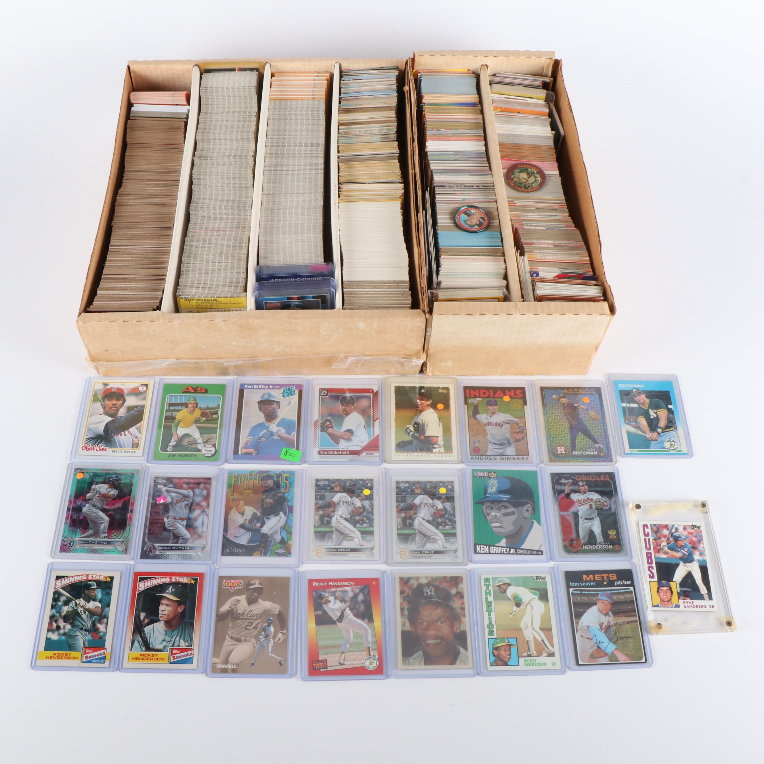 Topps with Other Baseball Cards Featuring Ken Griffey Jr. Rookie and More