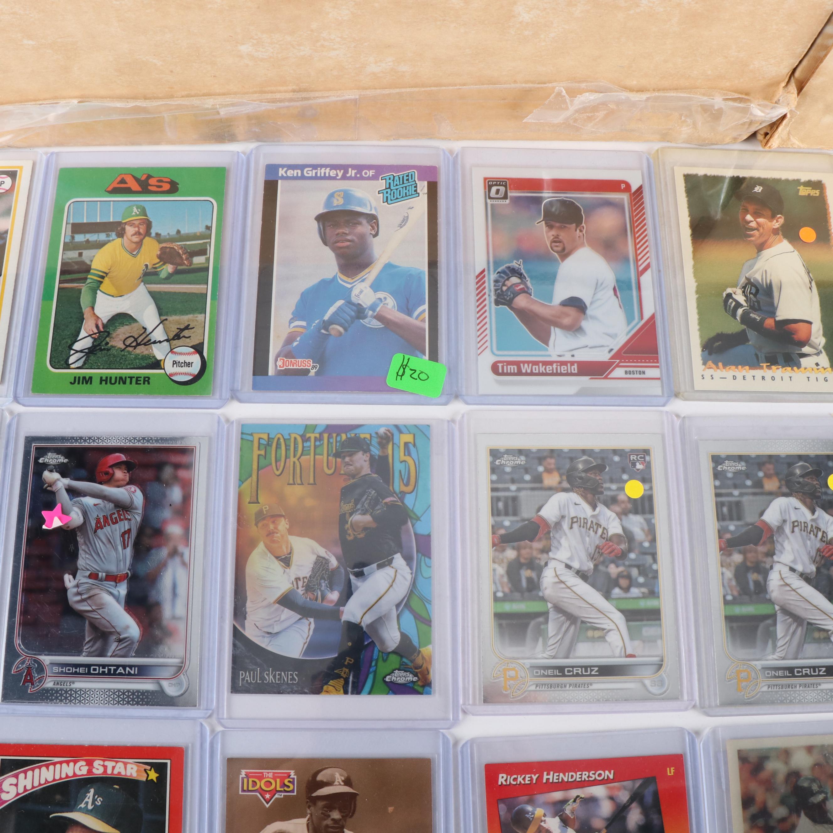 Topps with Other Baseball Cards Featuring Ken Griffey Jr. Rookie and More