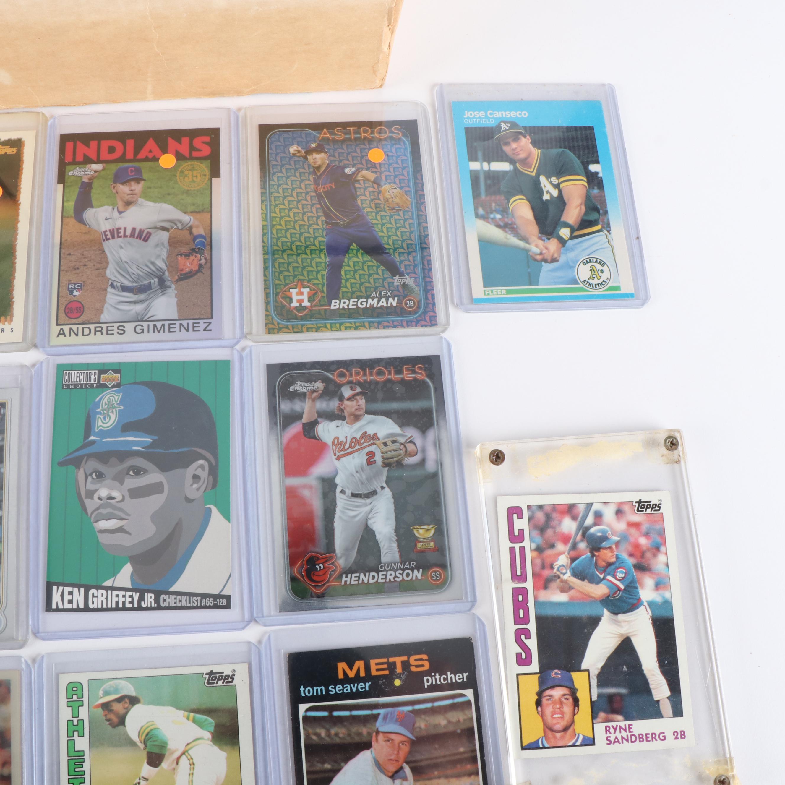 Topps with Other Baseball Cards Featuring Ken Griffey Jr. Rookie and More