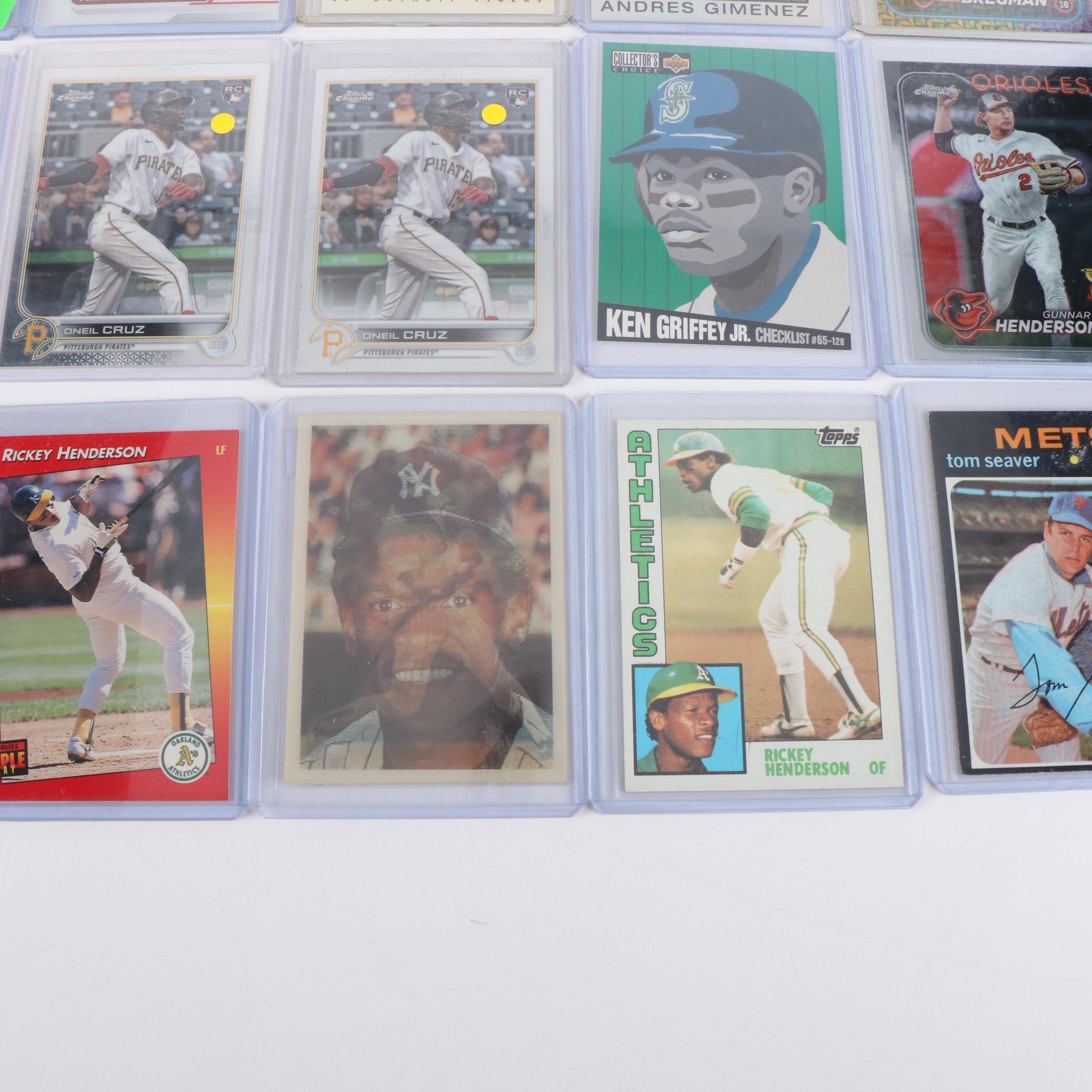Topps with Other Baseball Cards Featuring Ken Griffey Jr. Rookie and More