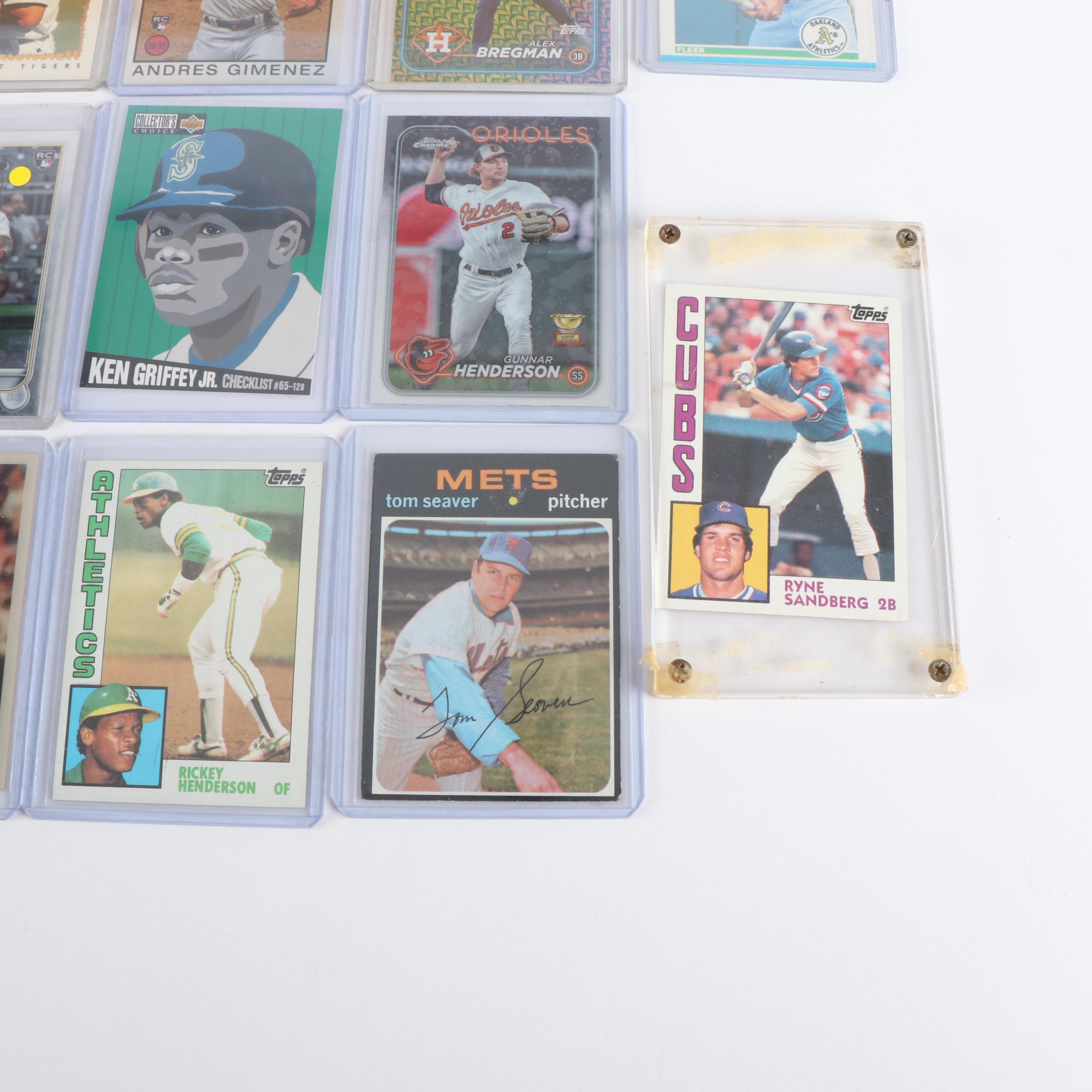 Topps with Other Baseball Cards Featuring Ken Griffey Jr. Rookie and More