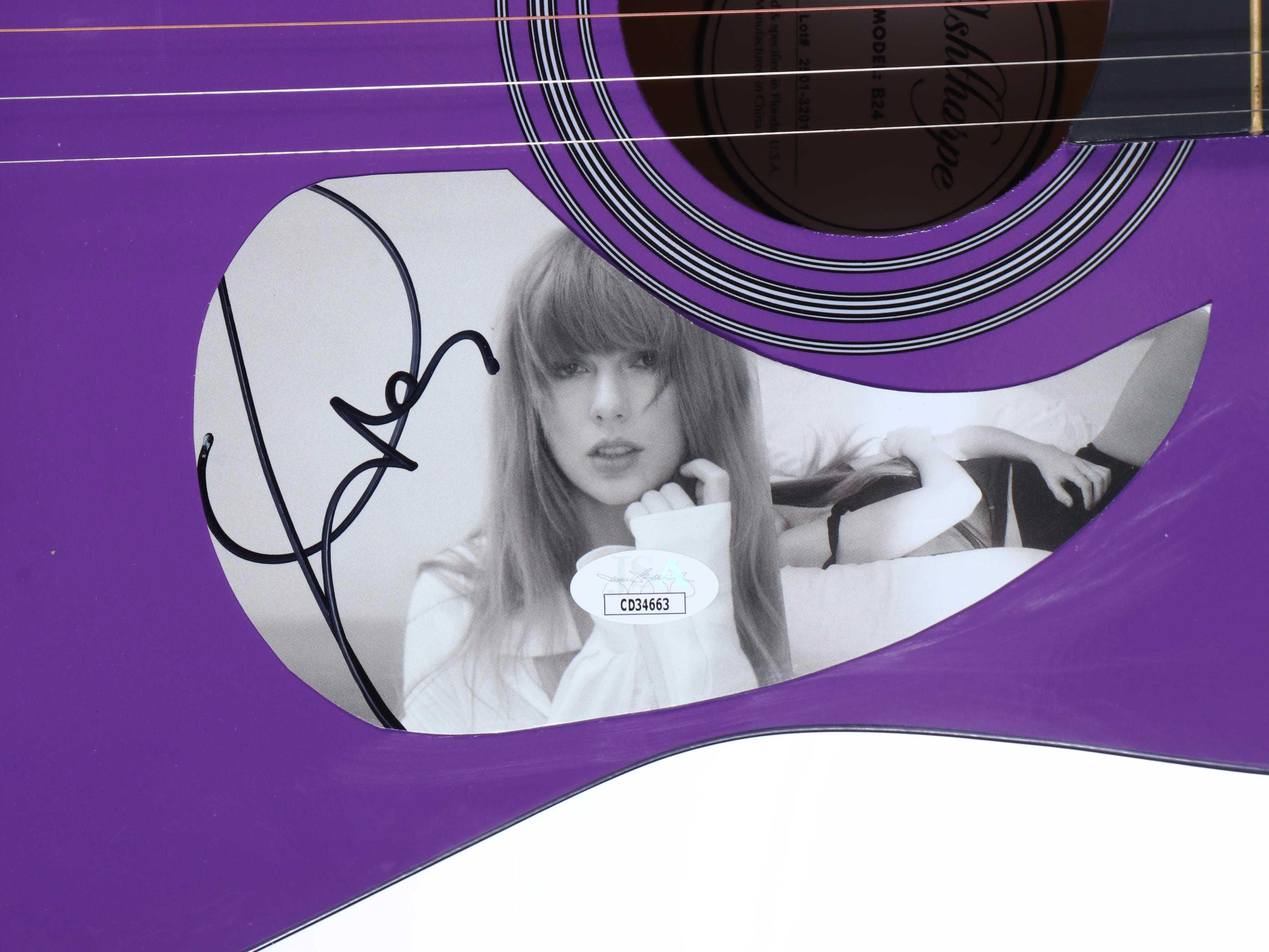 Taylor Swift Decal-Signed Ashthorpe Acoustic Guitar, JSA