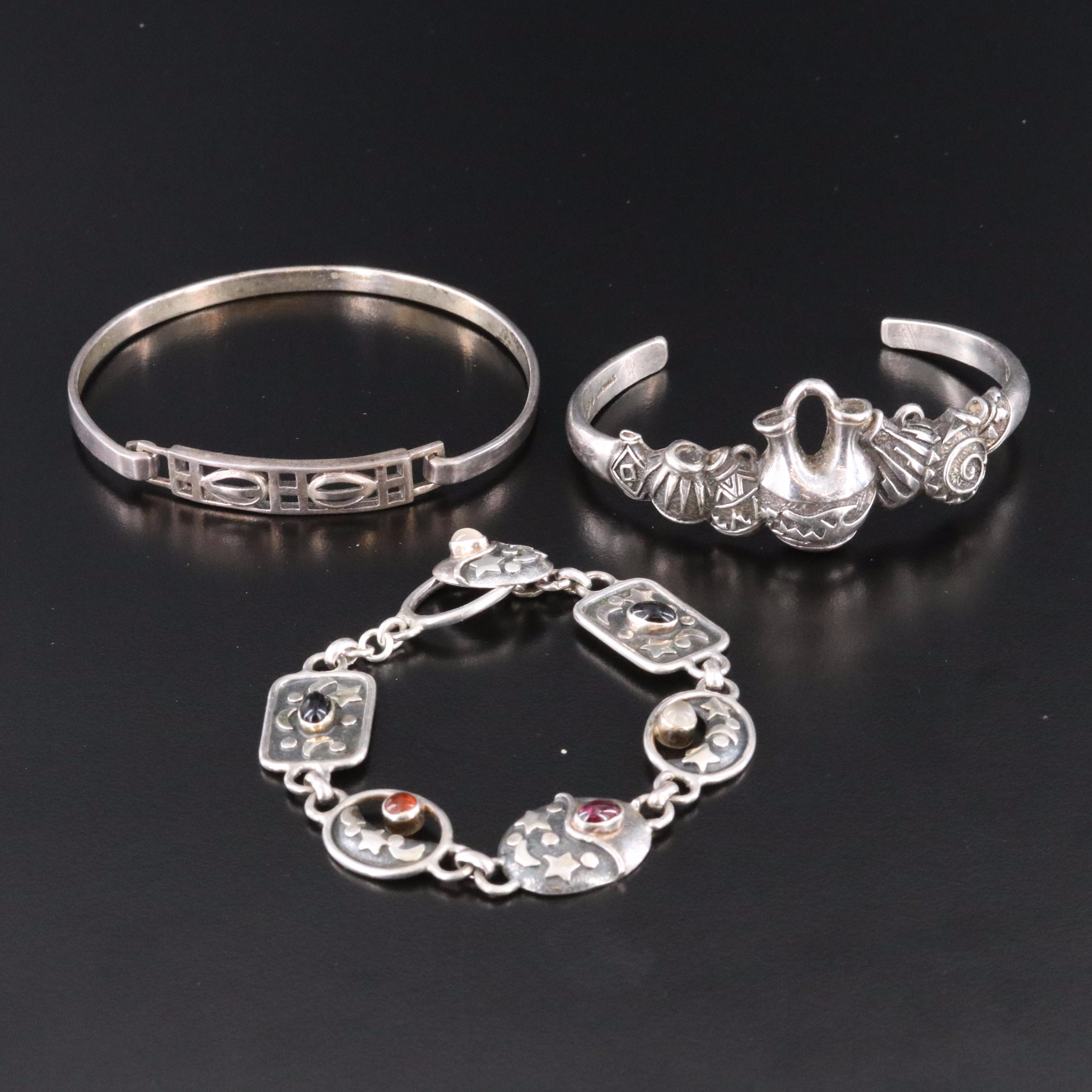 Sterling Jewelry Collection Including Frank Rebajes, Jasper and Carnelian