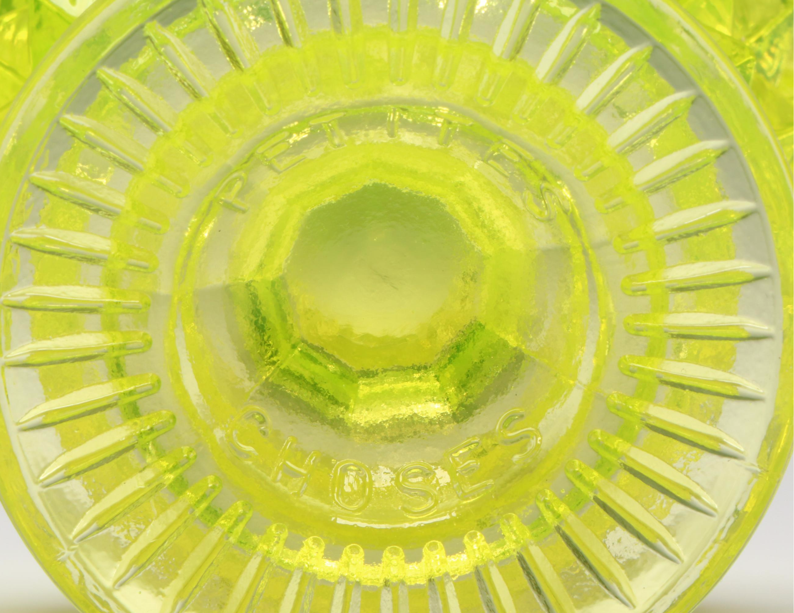 Mosser and Petite Choses Vaseline Glass Fairy Lamps with Other Pineapple Lamp