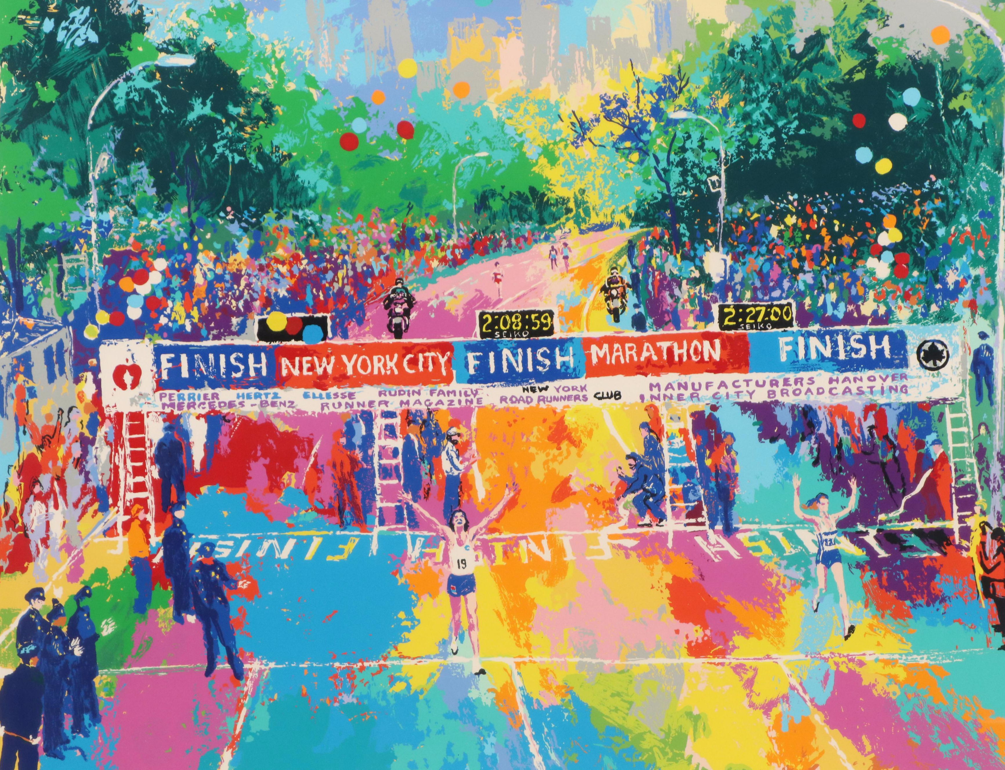 LeRoy Neiman Serigraph "Classic Marathon Finish," 1985