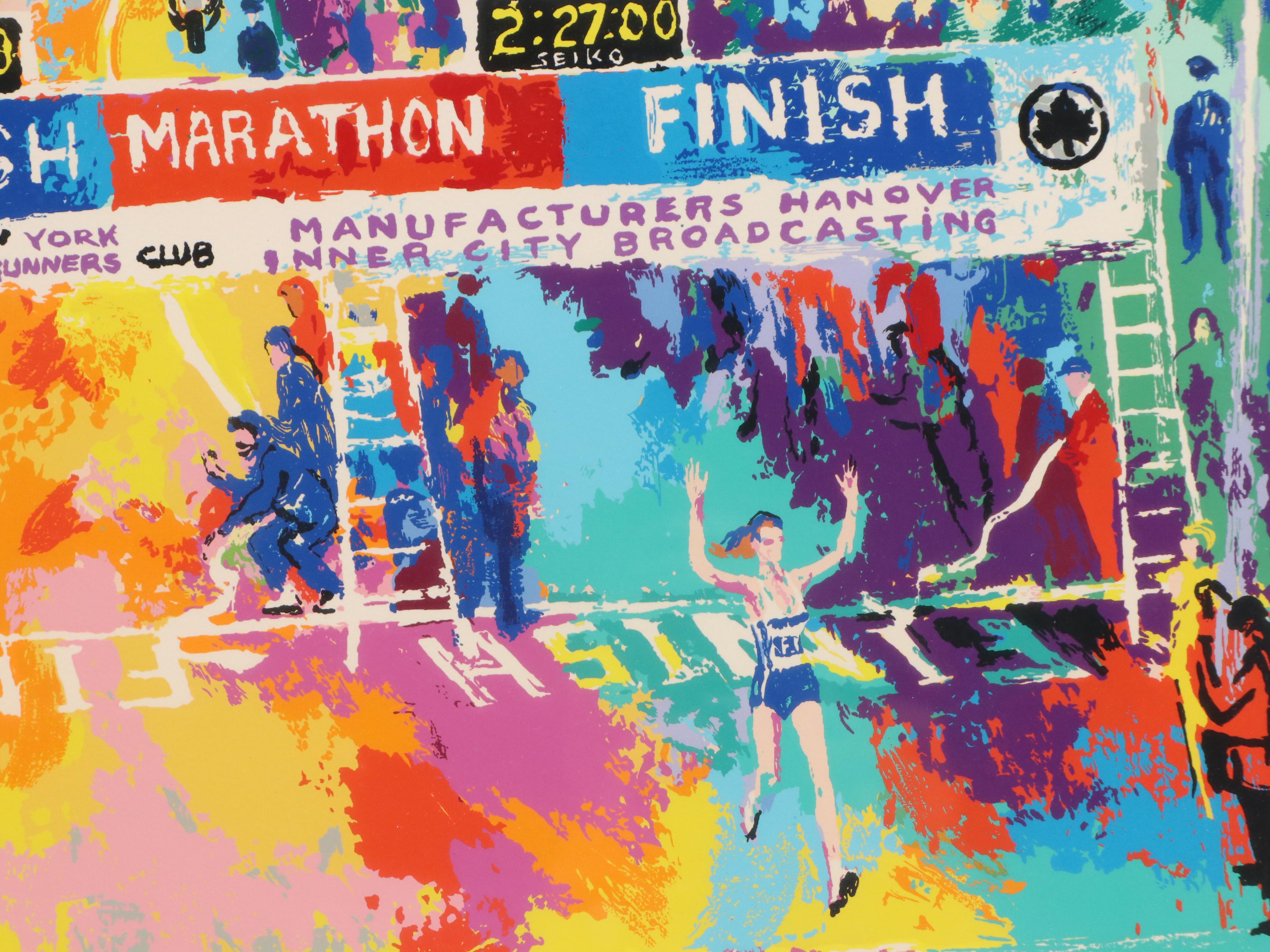 LeRoy Neiman Serigraph "Classic Marathon Finish," 1985