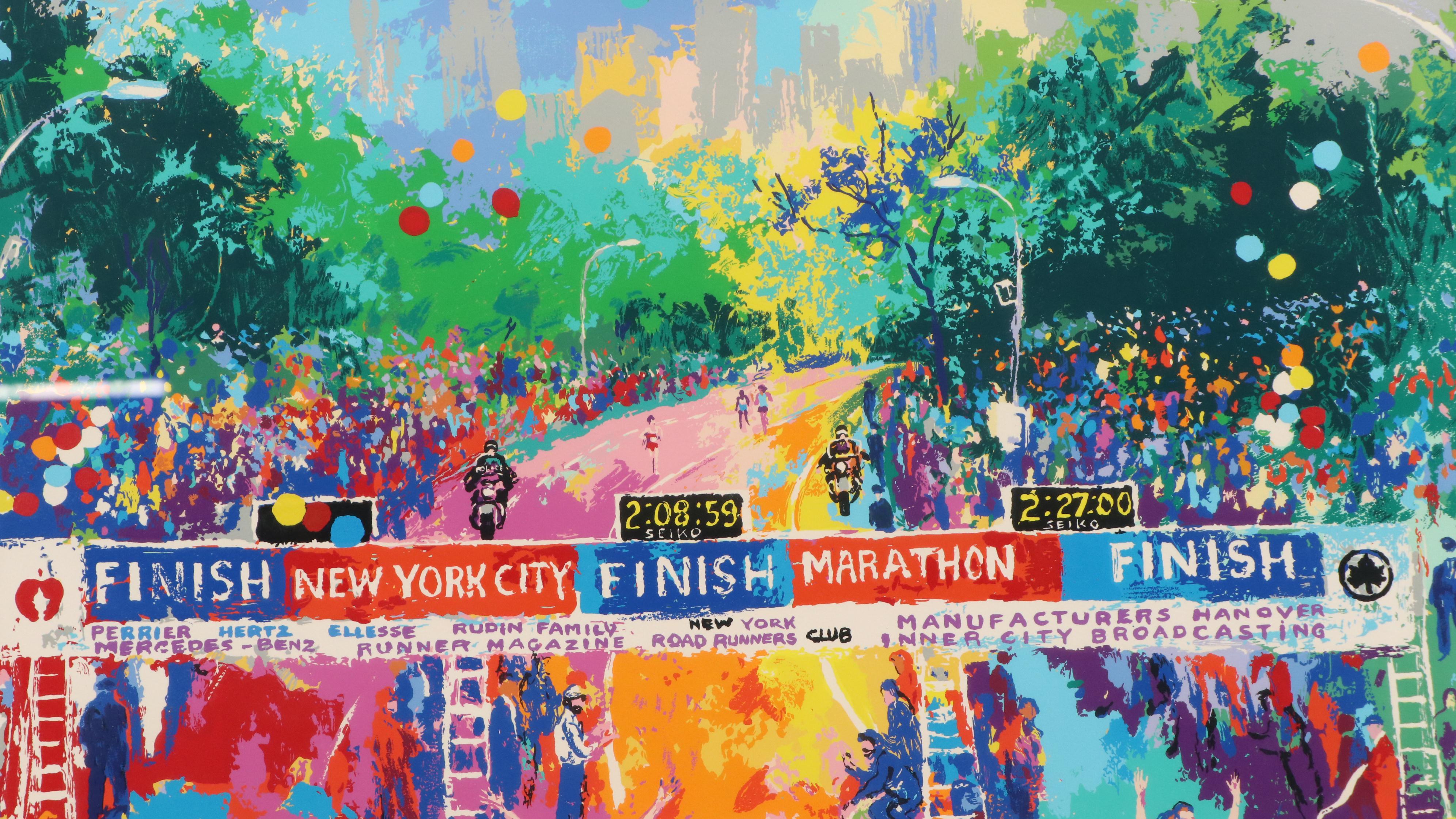 LeRoy Neiman Serigraph "Classic Marathon Finish," 1985