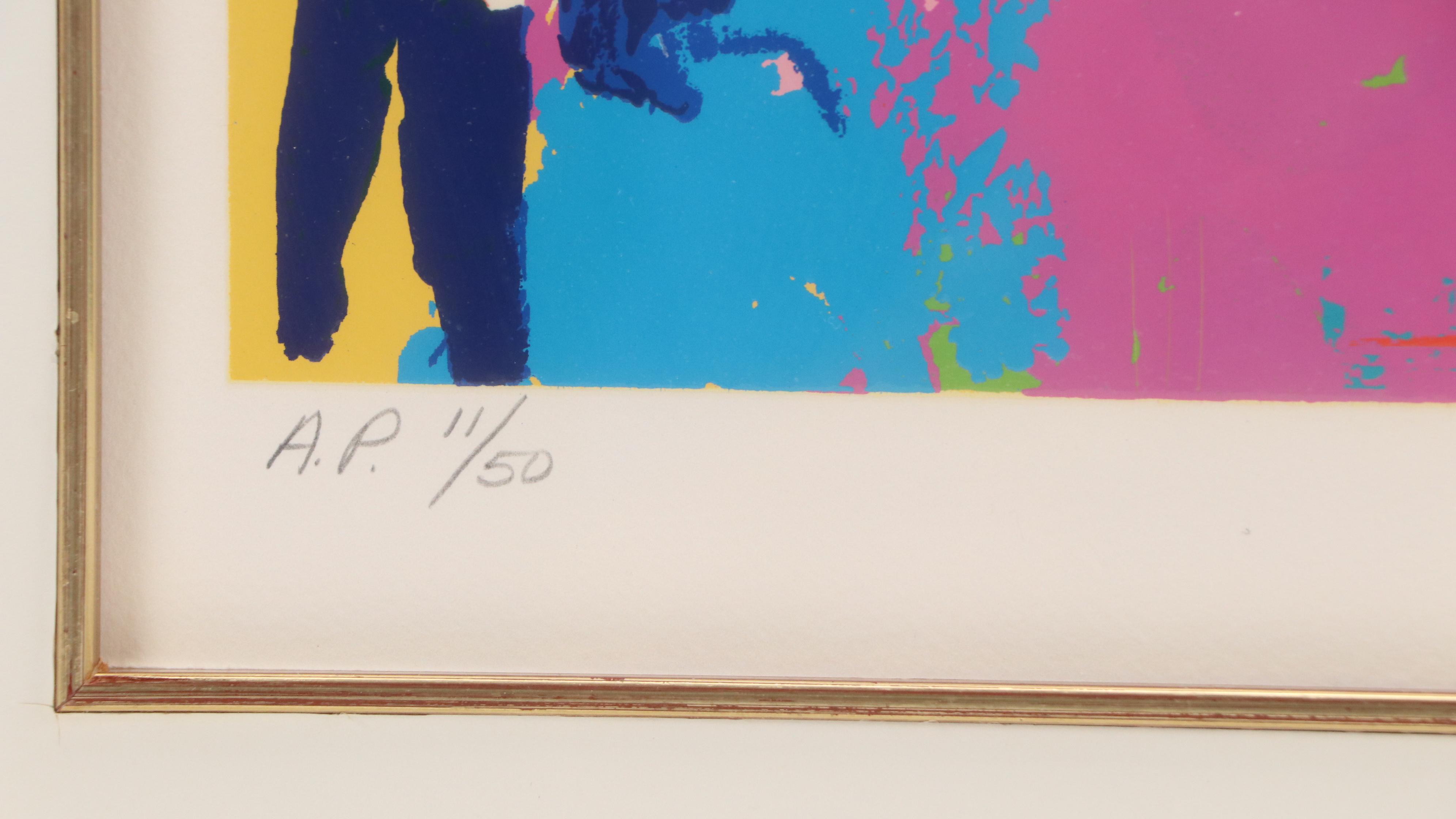 LeRoy Neiman Serigraph "Classic Marathon Finish," 1985