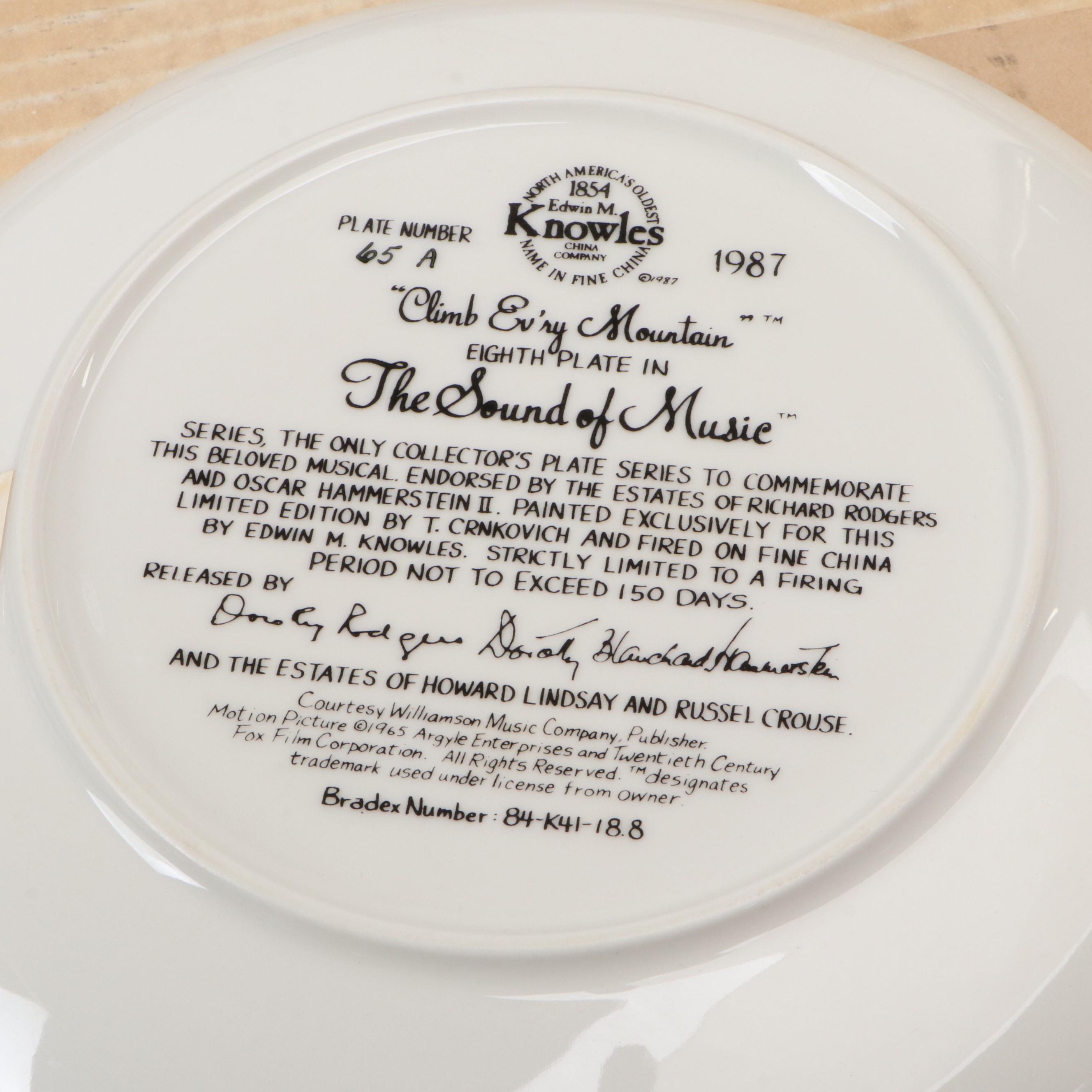 T. Crnkovich "The Sound of Music" Ceramic Collector Plates