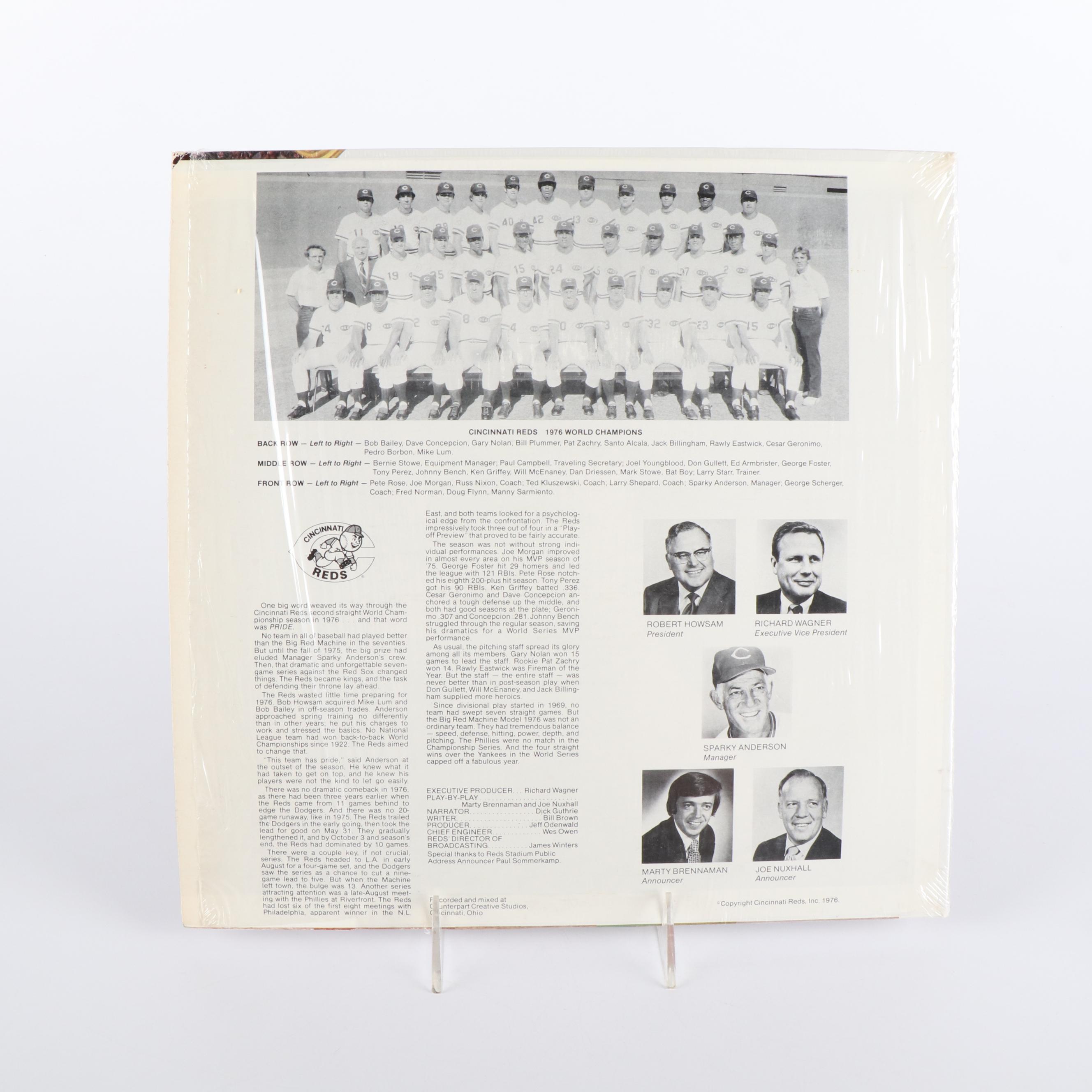 Four Cincinnati Reds Record Albums of Play-By-Play Calls, 1975-76