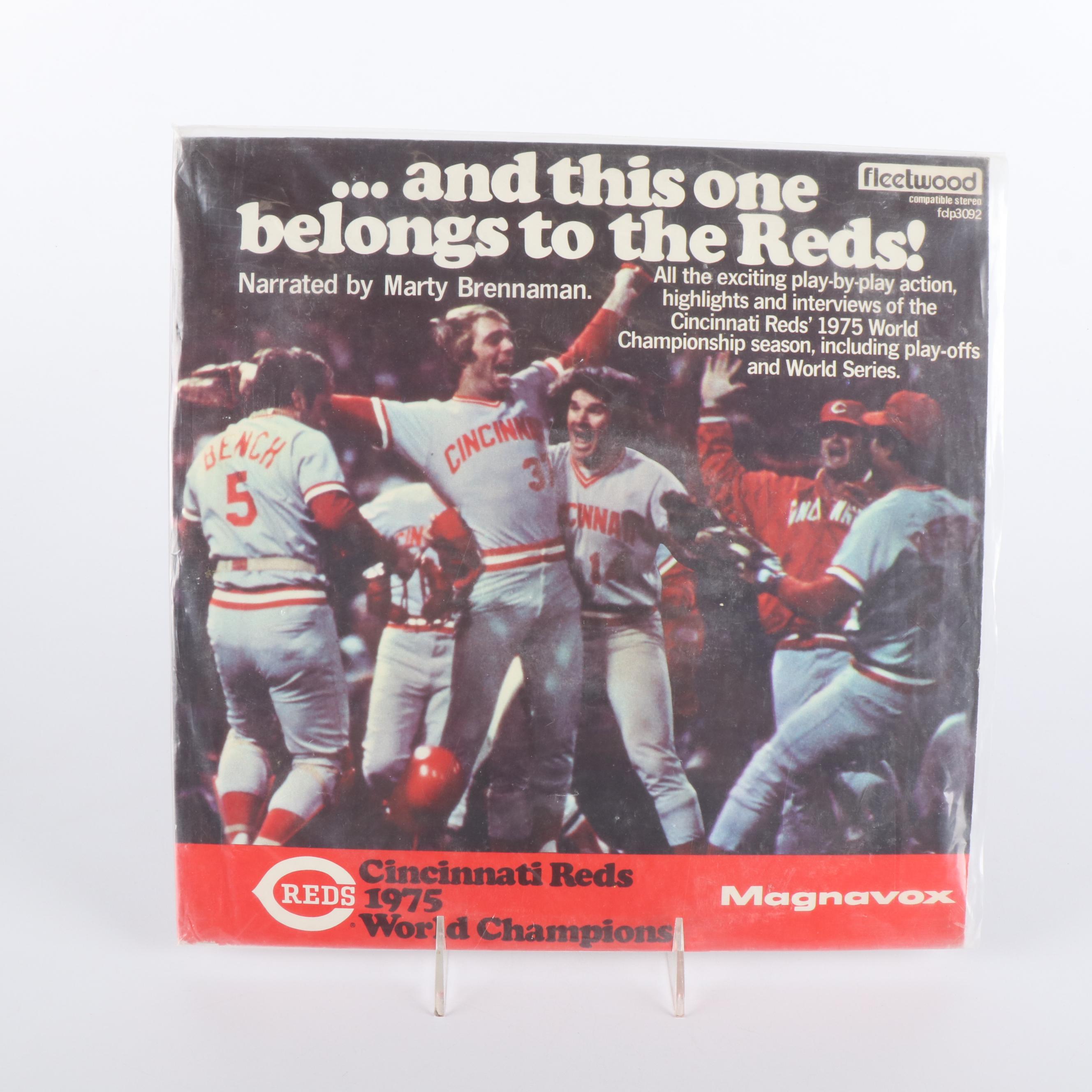 Four Cincinnati Reds Record Albums of Play-By-Play Calls, 1975-76