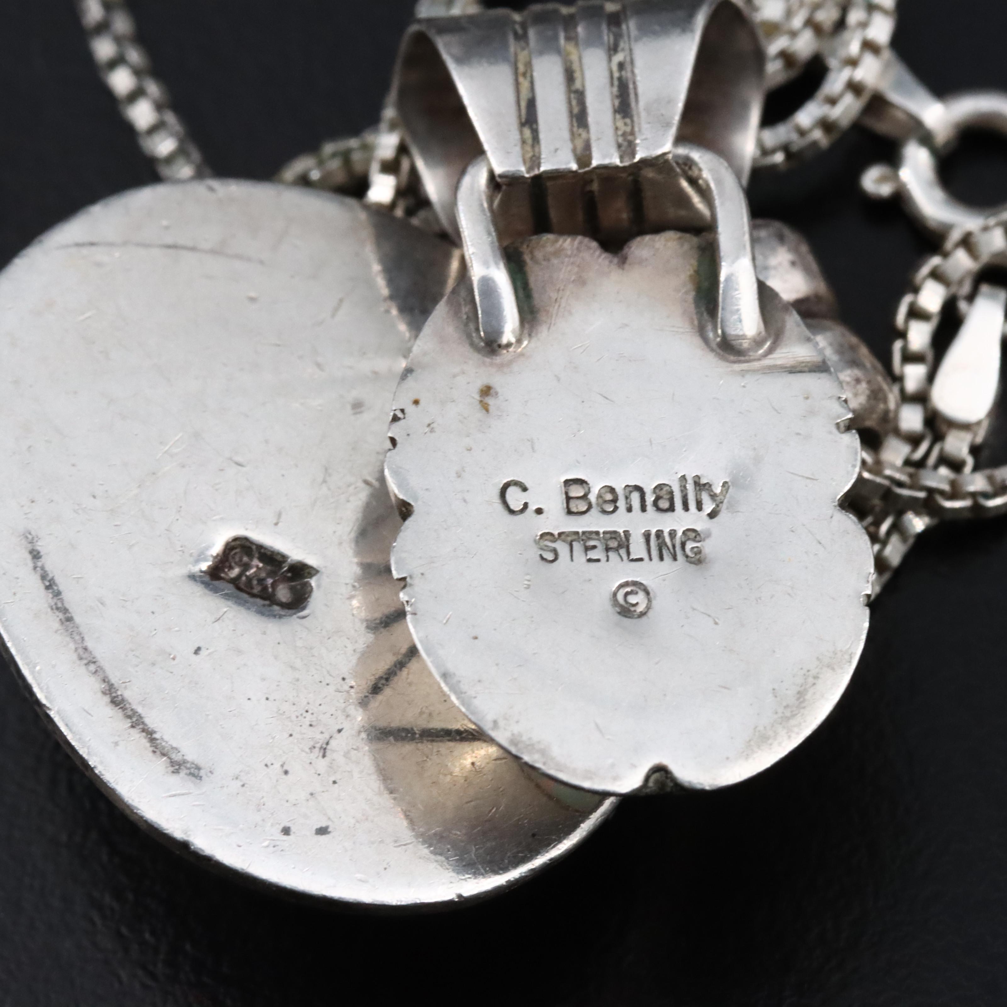 Sterling Pendant and Necklaces Including Agate and Opal