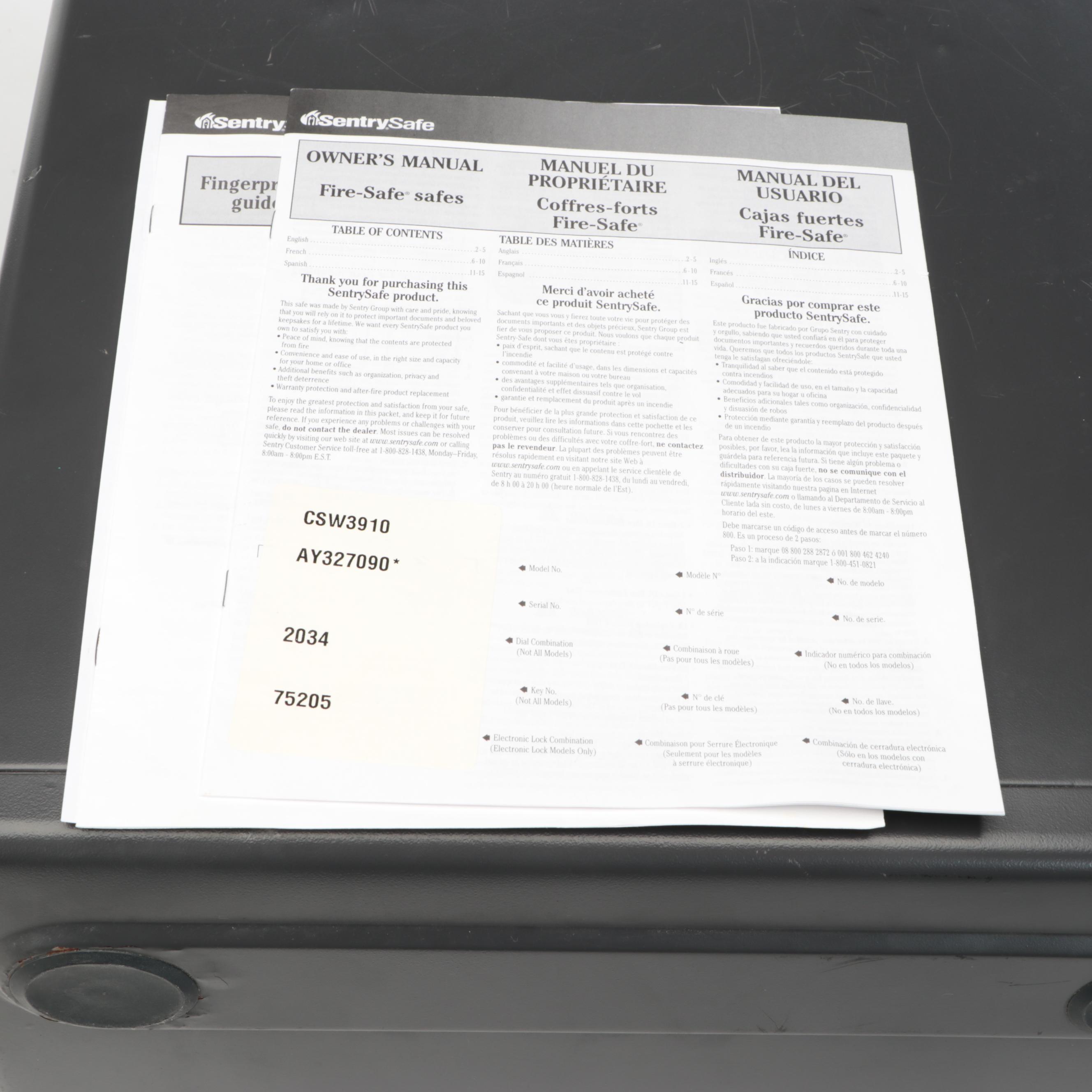 SentrySafe Fire and Water Proof Metal Combination Safe