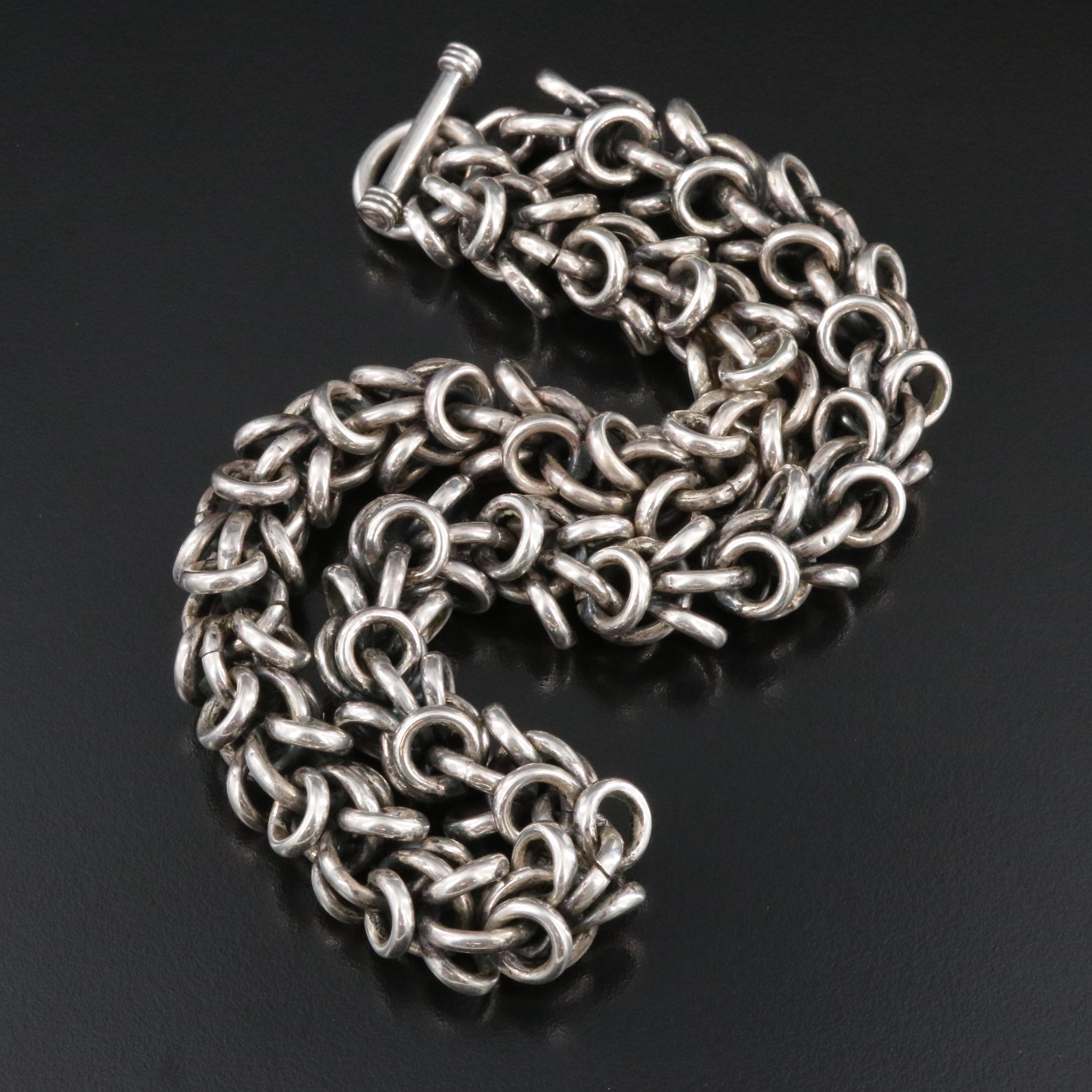 Sterling Circle Link Necklace