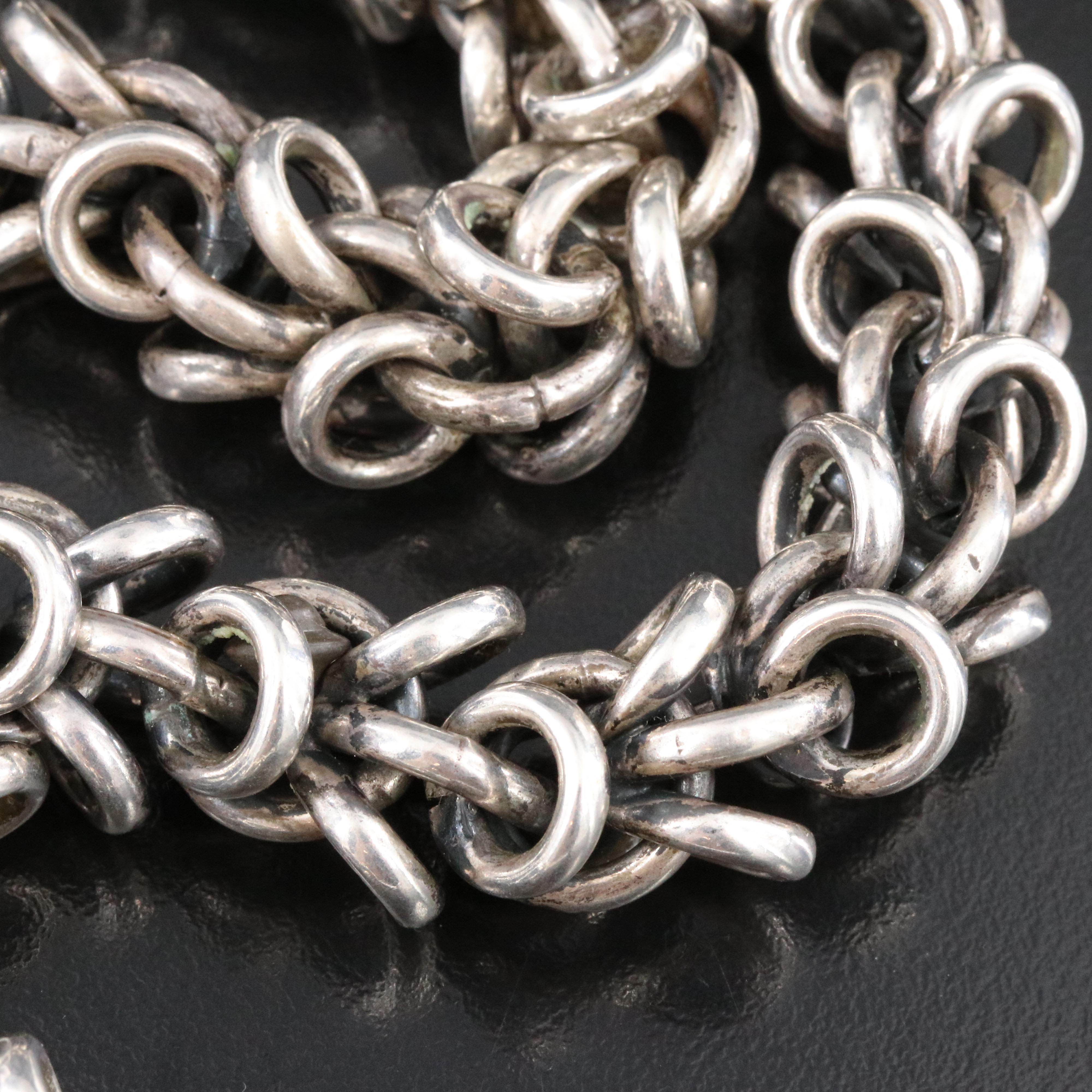 Sterling Circle Link Necklace