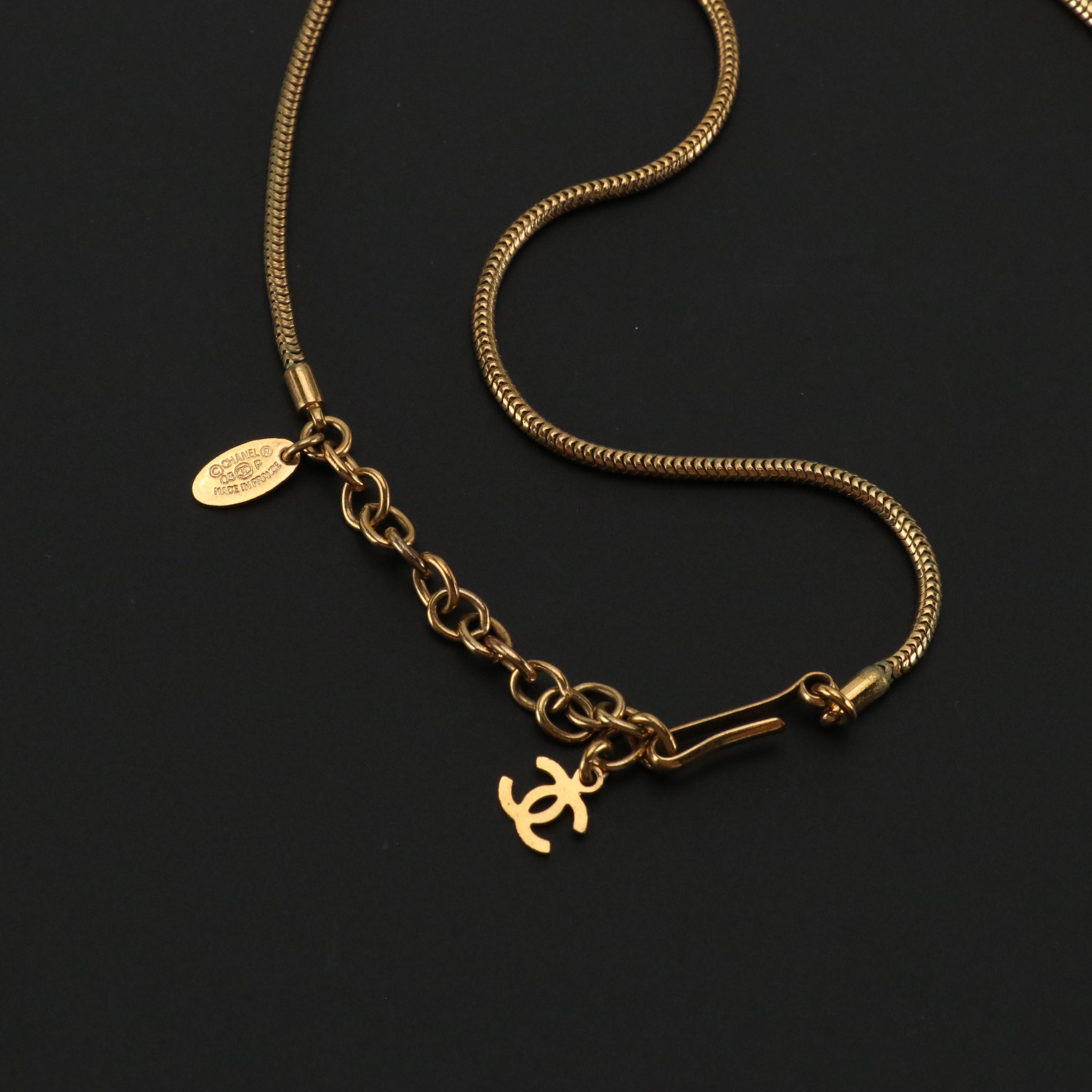 Chanel Spring Collection CC Resin Pendant Necklace