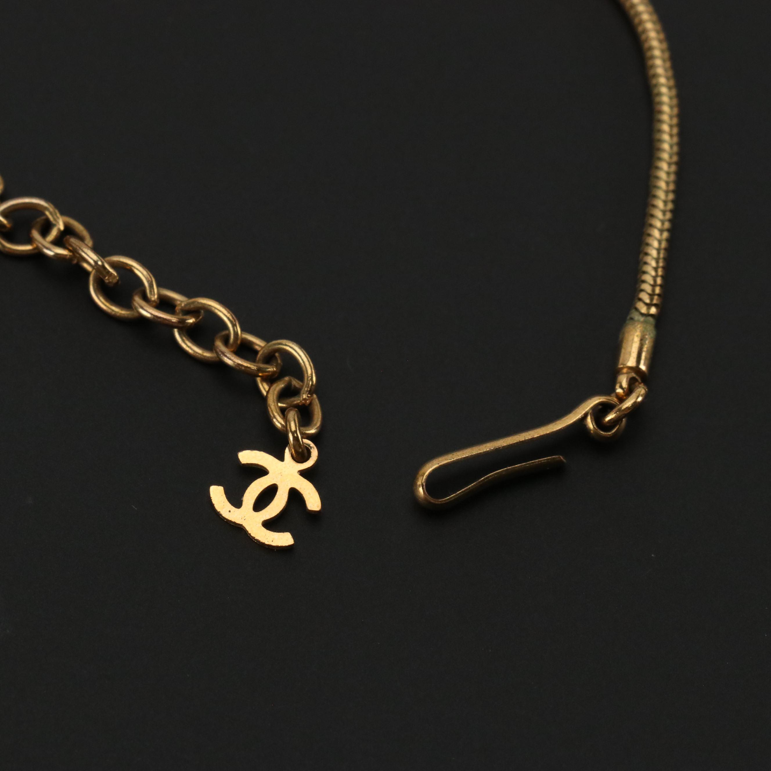 Chanel Spring Collection CC Resin Pendant Necklace