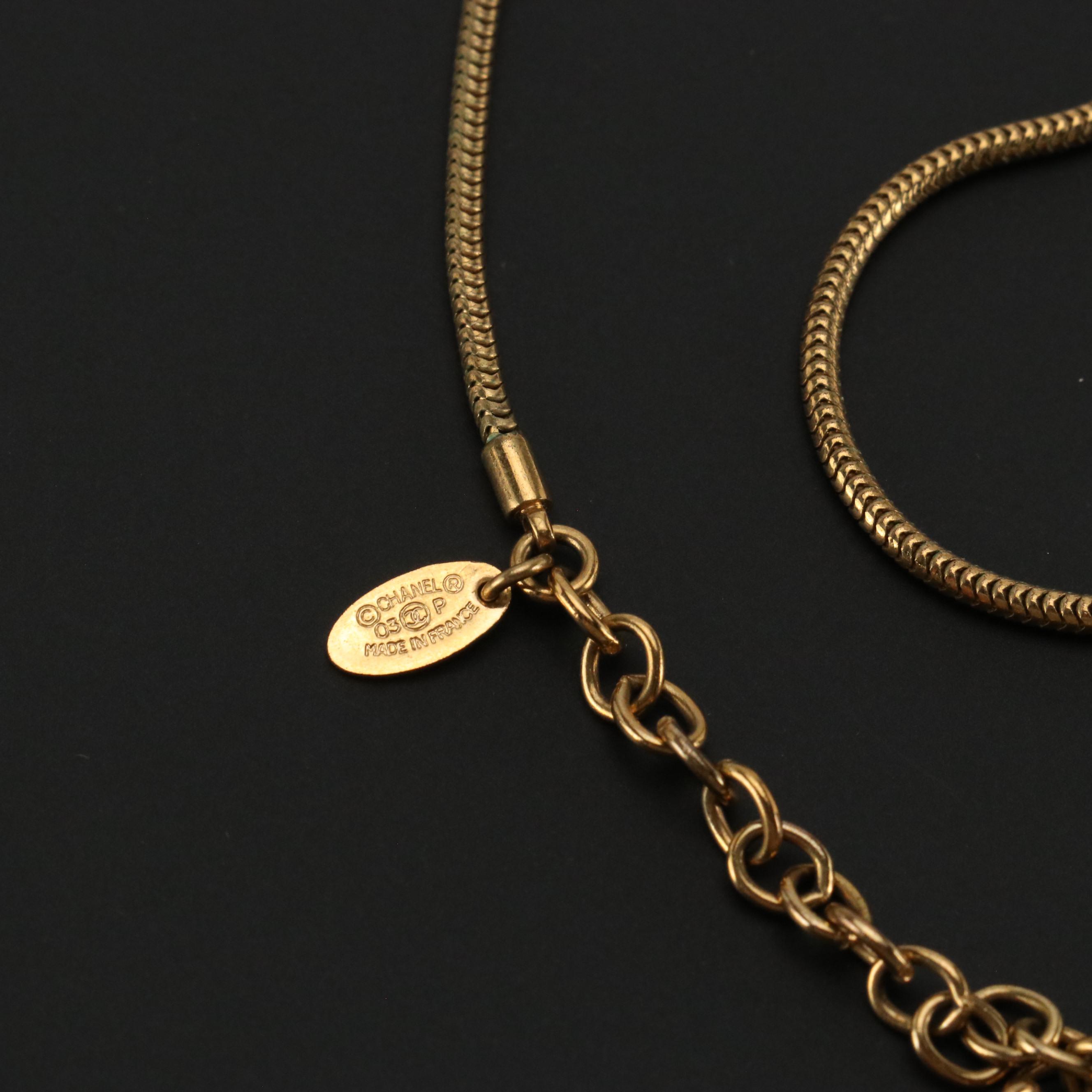 Chanel Spring Collection CC Resin Pendant Necklace